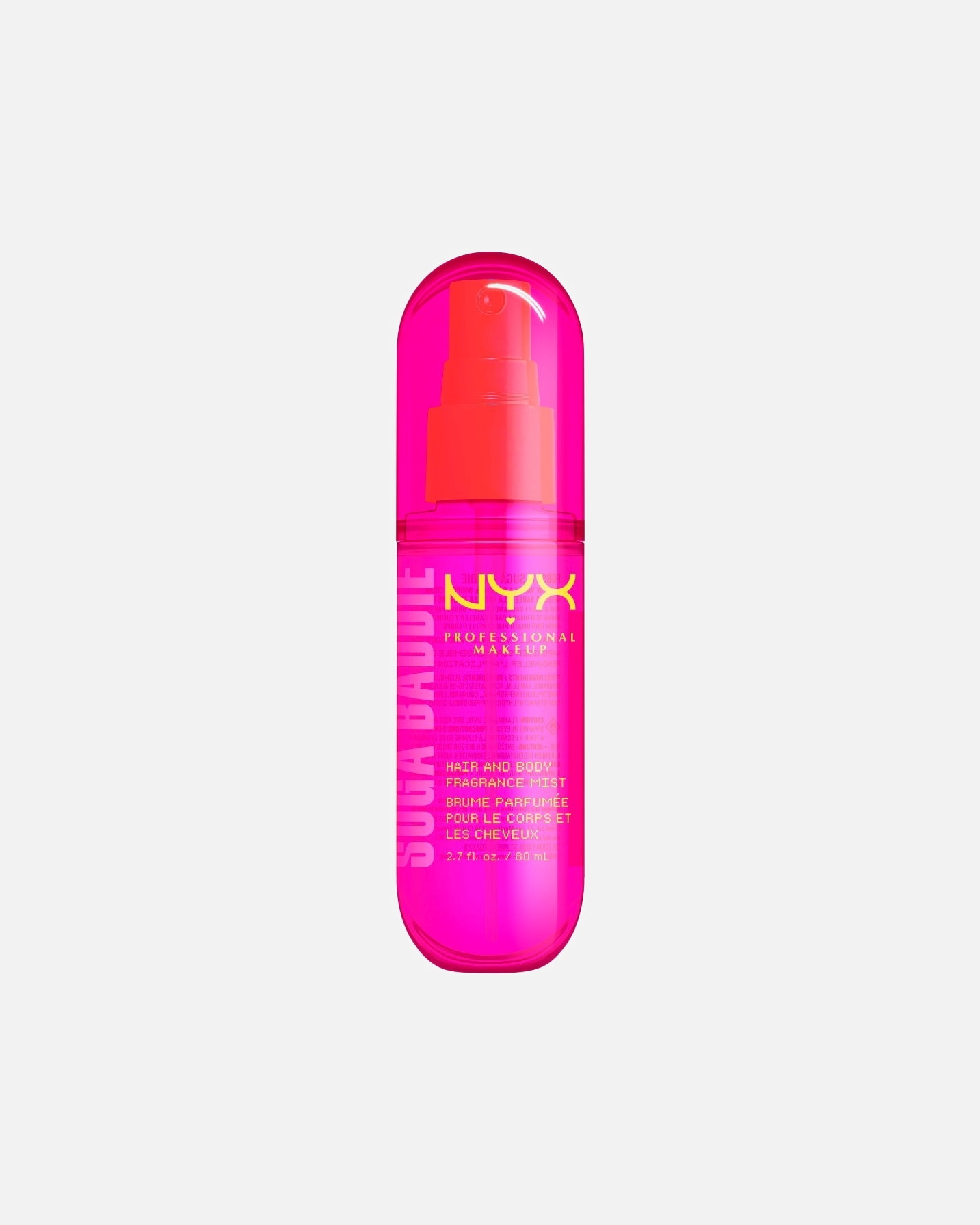 Bodyspray für Unisex NYX Professional Makeup Fat Oil Body Haar- und Körperspray Suga Baddie, Vanille- & Sahneduft 80 ml
