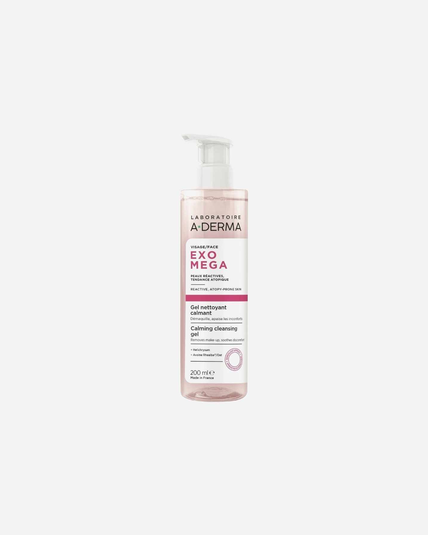Gesichtsgel für Unisex A-DERMA Exomega Beruhigendes Reinigungsgel 200 ml