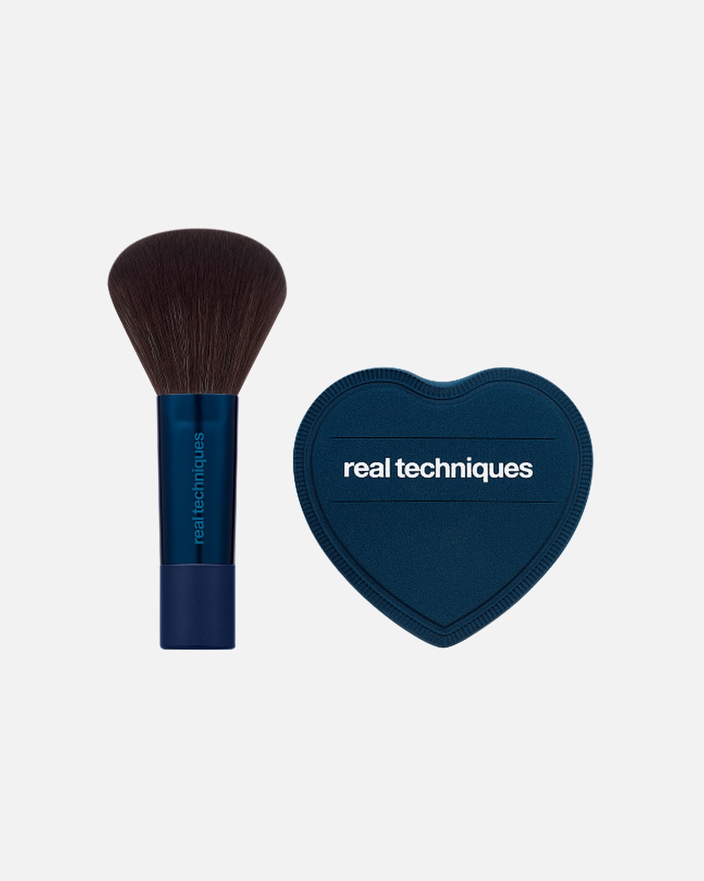Pinselset für Unisex Real Techniques Finishing Act - Brush & Puff Duo 1 Stück