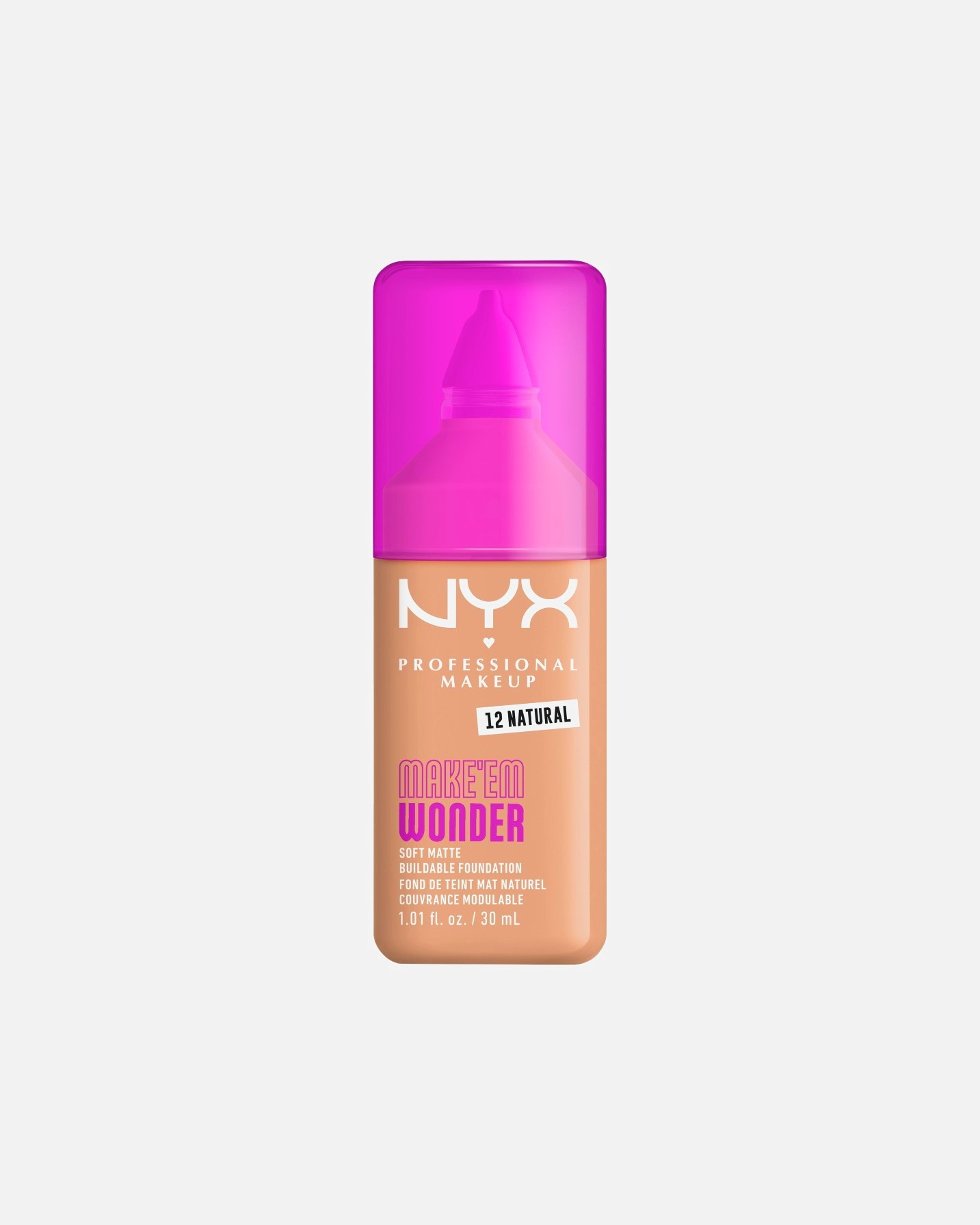 Foundation für Unisex NYX Professional Makeup Make 'EM Wonder 12 - NATURAL