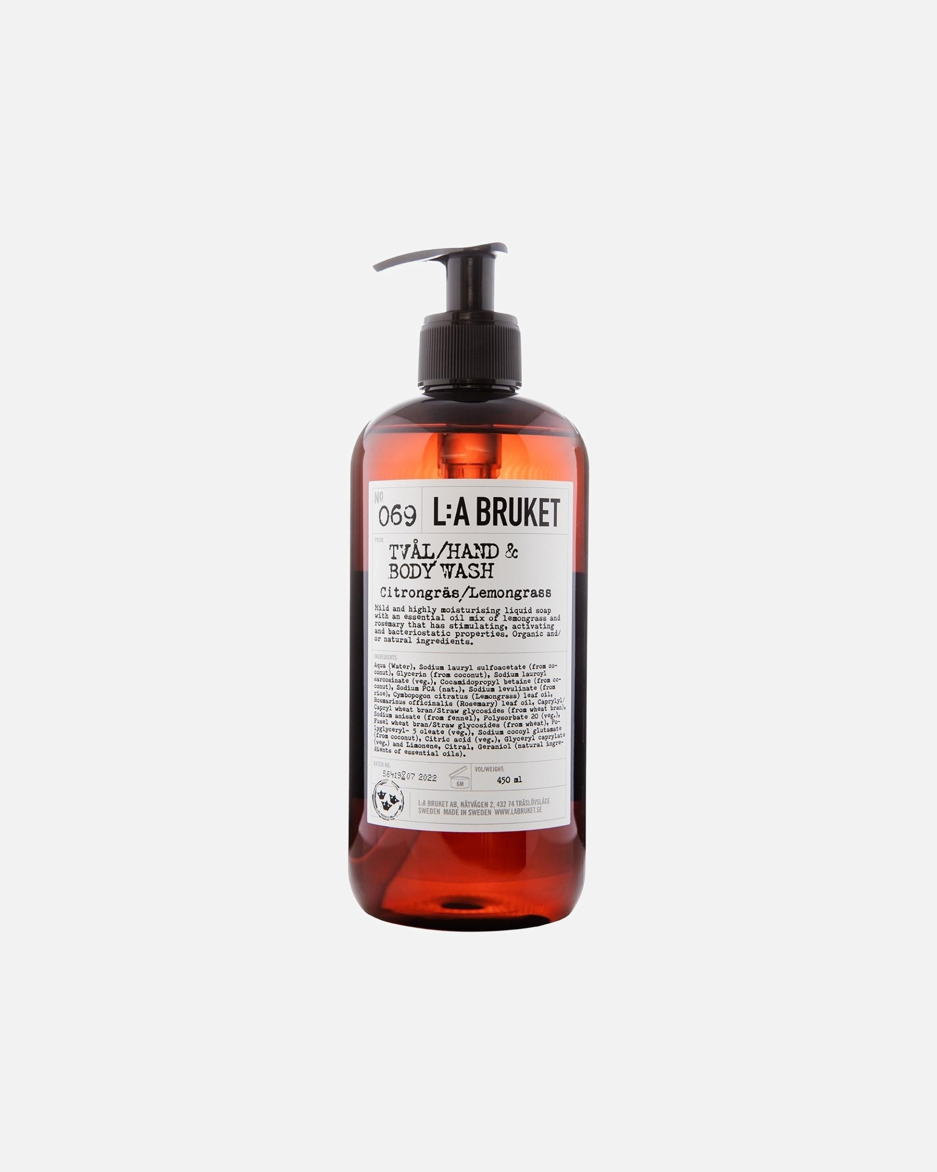 Duschgel für Unisex L:A BRUKET No. 069 Liquid Soap Lemongrass 450 ml