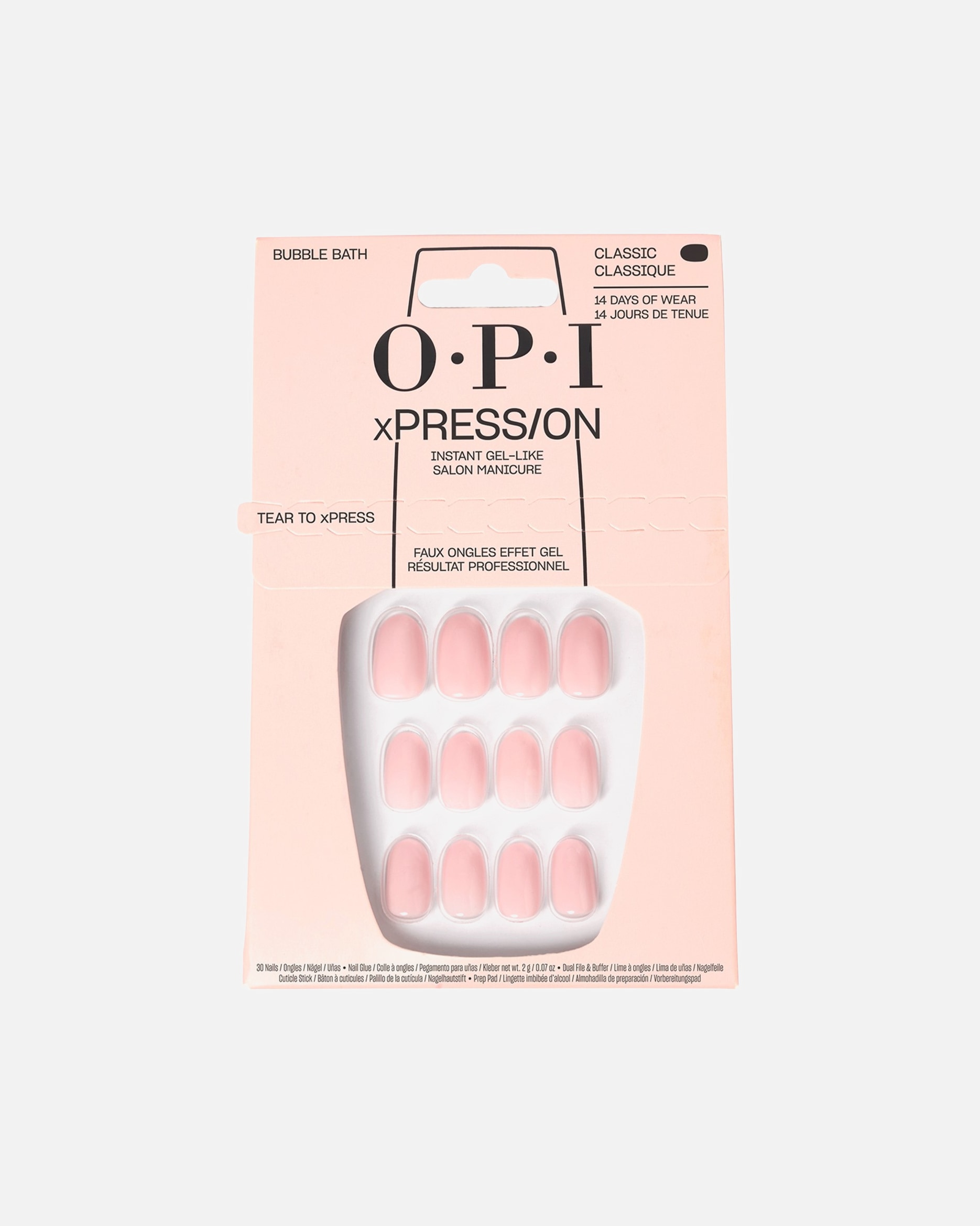 Kunstnägel für Unisex OPI xPRESS/ON Press-On Nägel Bubble Bath