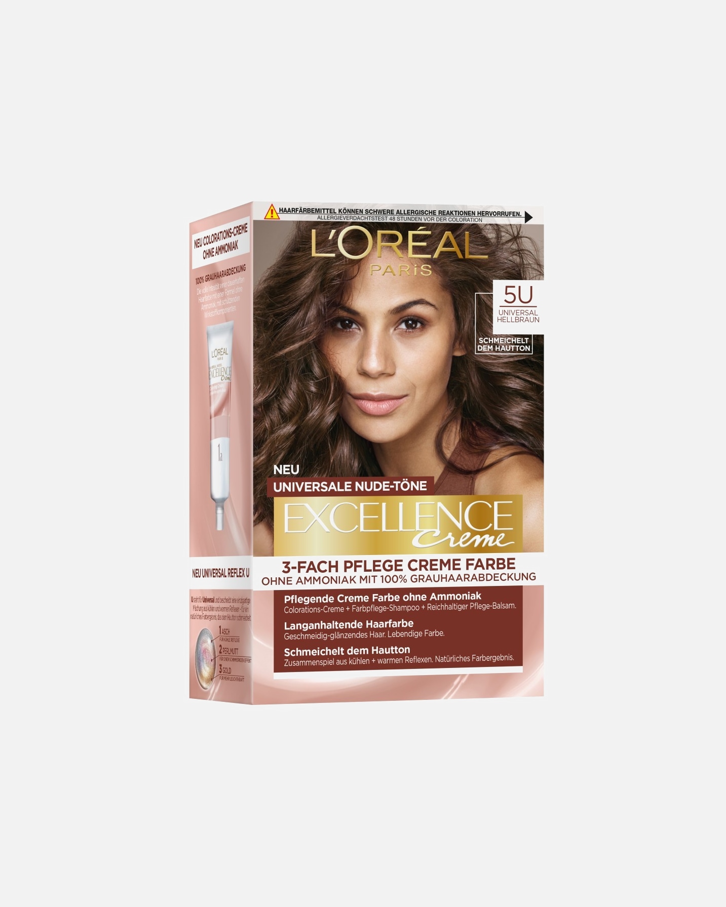 Haarfarbe für Unisex L’Oréal Paris Excellence Creme Universale Nude-Töne Nr. 5U - Hellbraun