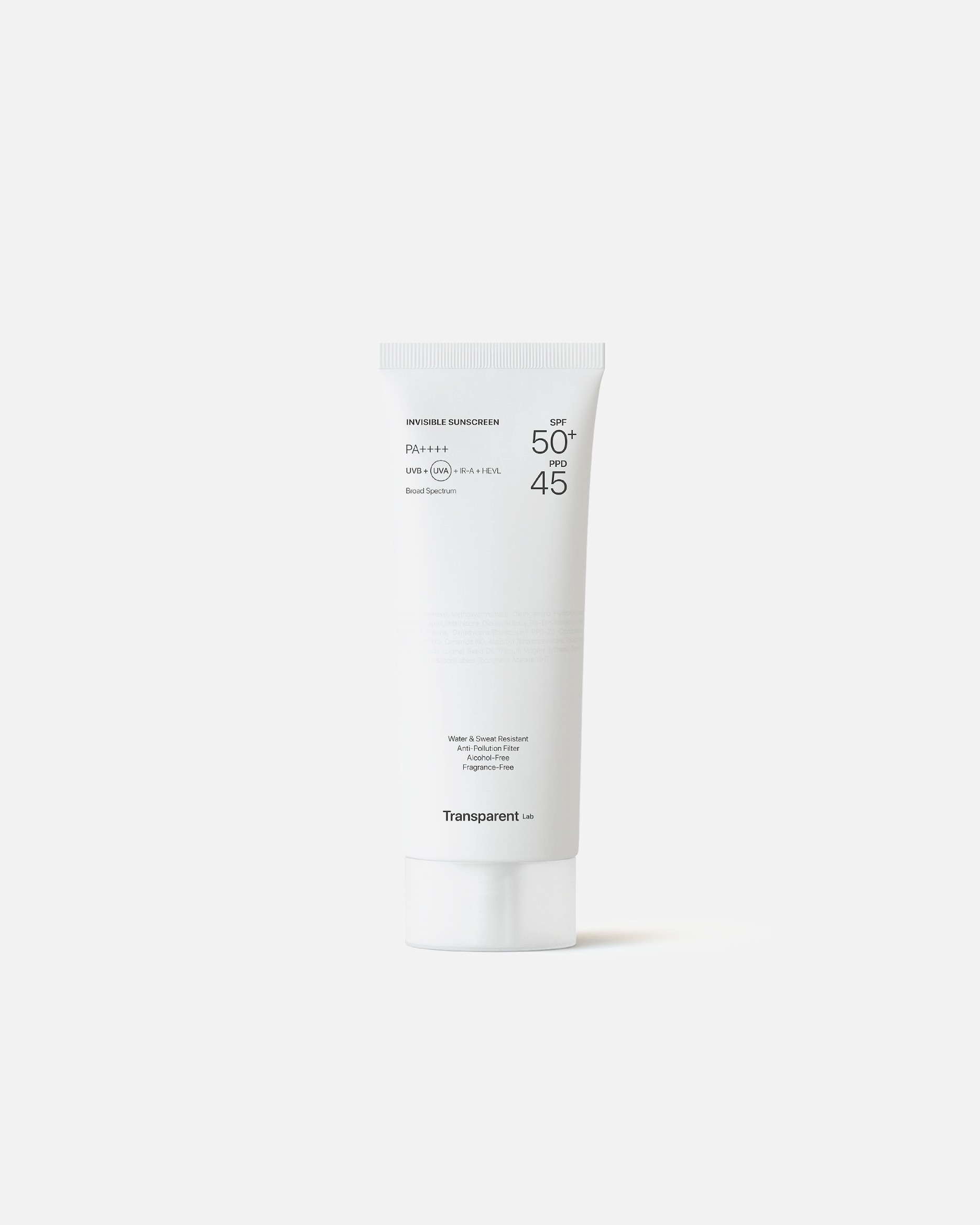 Sonnencreme Gesicht für Unisex Transparent Lab Invisible SPF50+ 100 ml