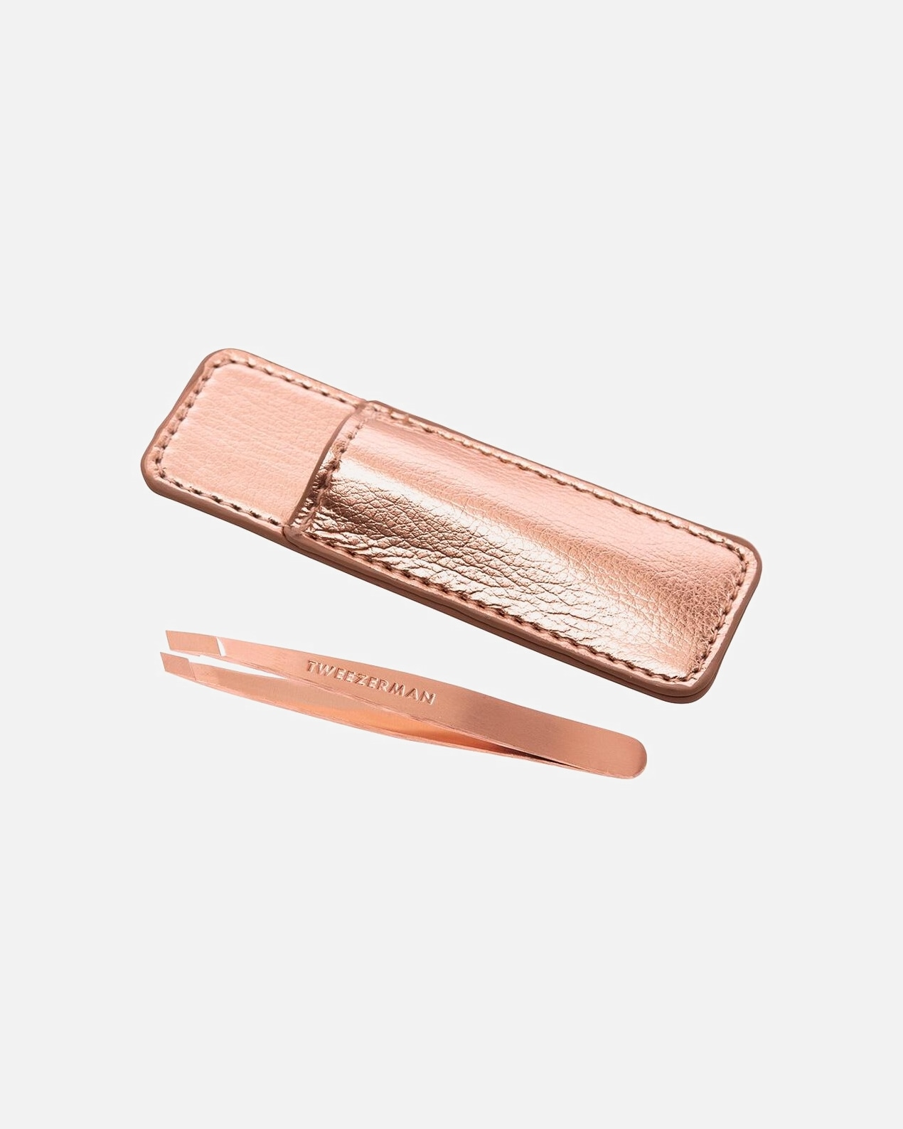 Pinzette für Weiblich Tweezerman Mini Slant Tweezer & Case - Rose Gold 1 Stk.