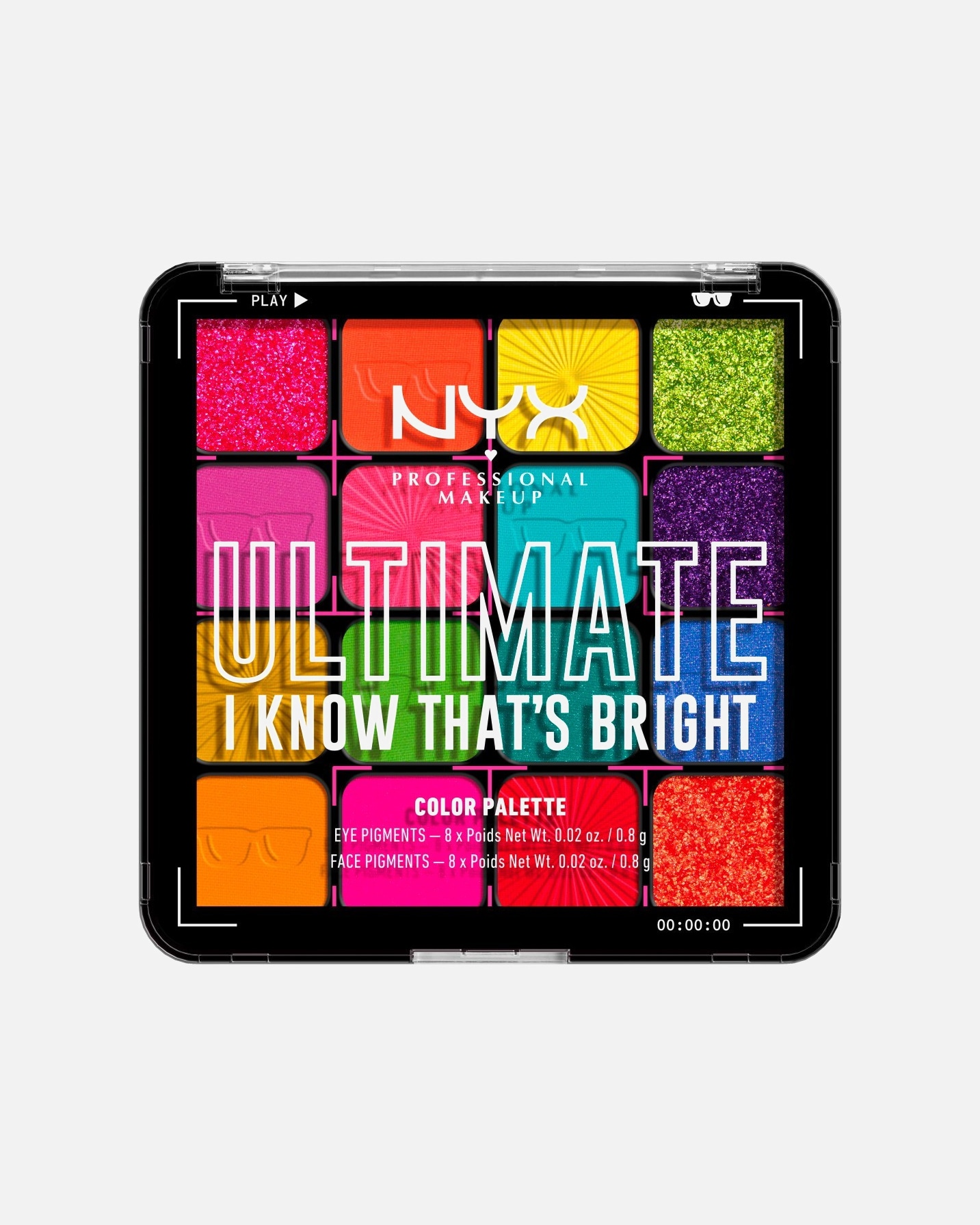 Lidschatten für Unisex NYX Professional Makeup Ultimate Shadow Palette THATS BRIGHT