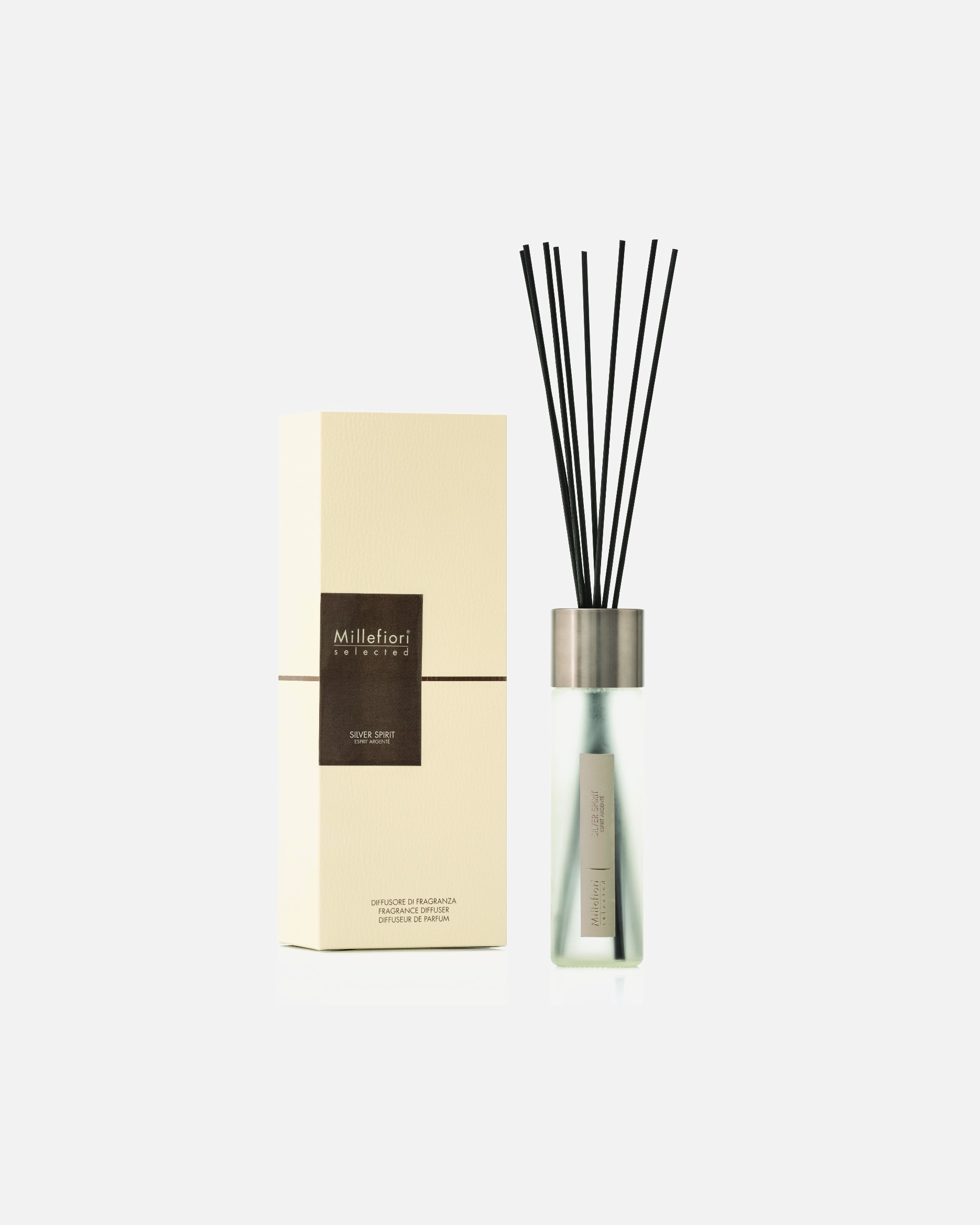 Raumduft für Unisex Millefiori MILANO selected Reed Diffuser Silver Spirit 350 ml