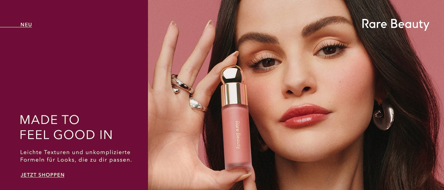Entdecke Rare Beauty: Leichte Texturen und unkomplizierte Formeln für Looks, die zu dir passen, jetzt shoppen!