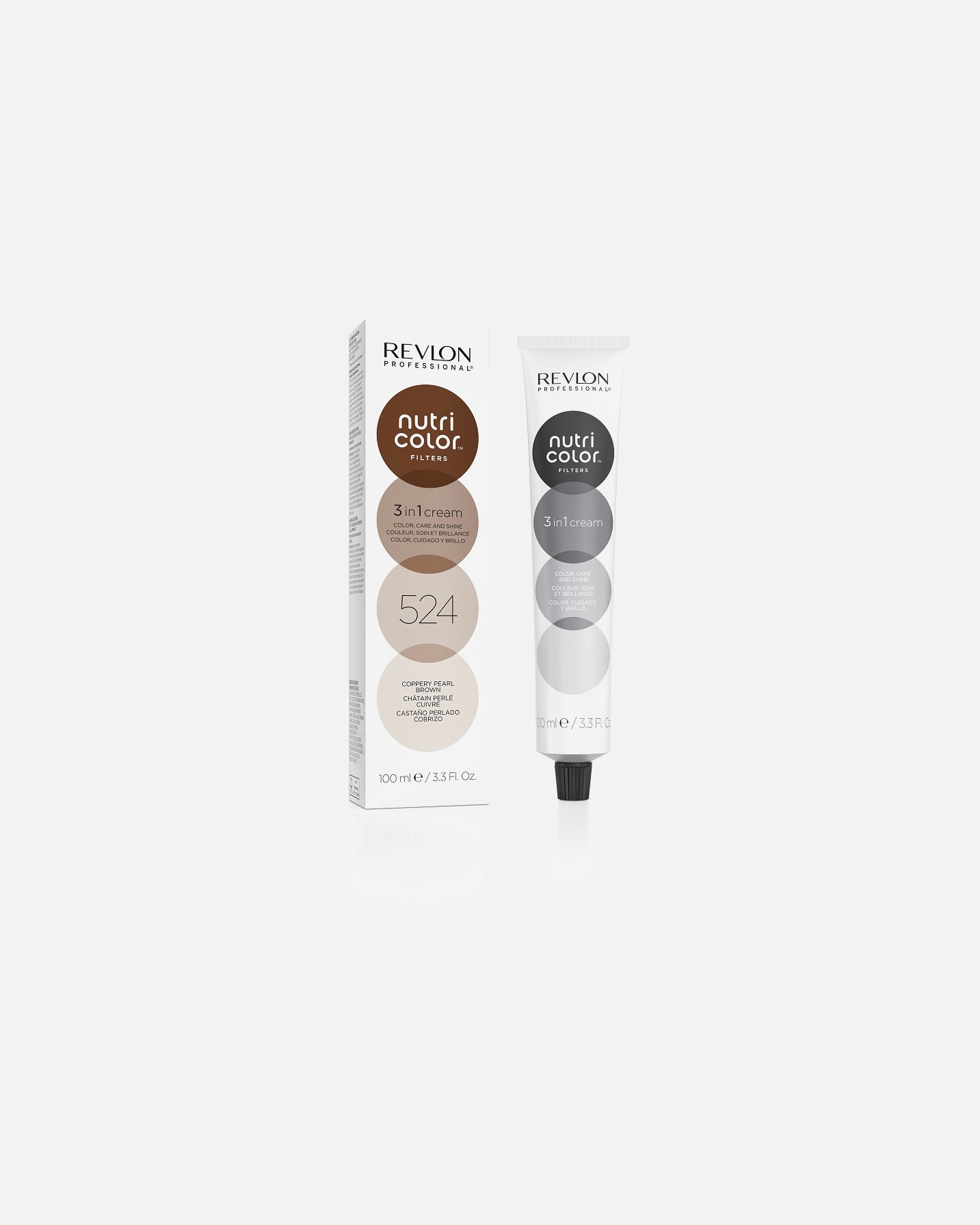 Haartönung für Unisex Revlon Professional Nutri Color 3 in 1 Cream Nr. 524 524 - COPPERY PEARL BROWN