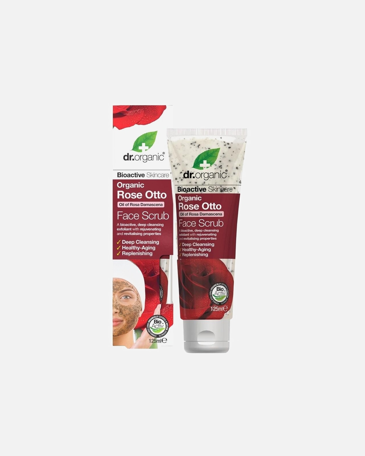 Gesichtspeeling für Unisex Dr. Organic Rose Otto Gesichtspeeling 125 ml