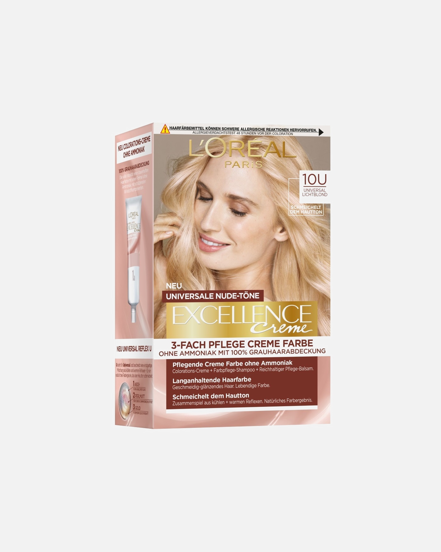 Haarfarbe für Unisex L’Oréal Paris Excellence Creme Universale Nude-Töne Nr. 10U - Lichtblond