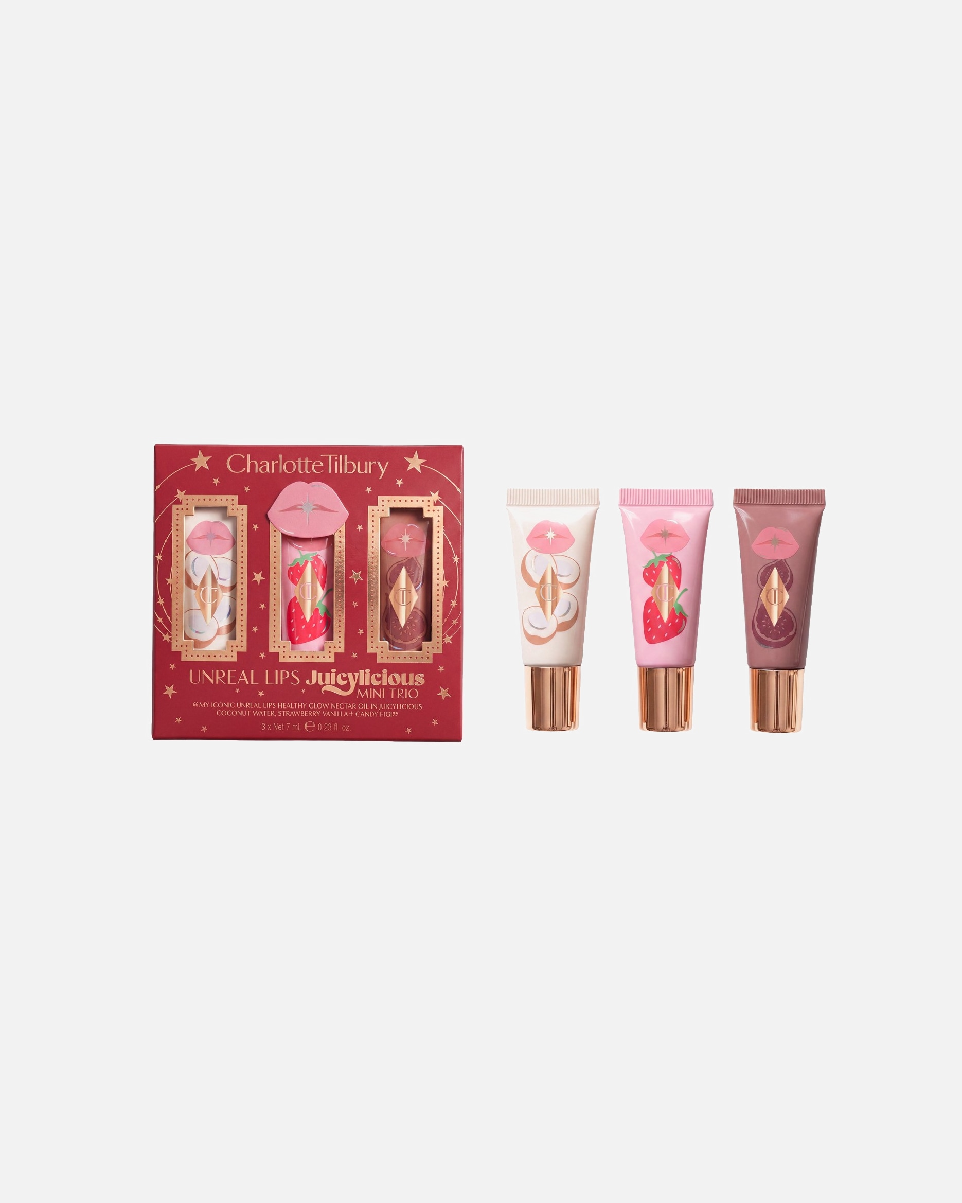 Lippen Make-up Set für Unisex Charlotte Tilbury UNREAL LIPS JUICYLICIOUS MINI TRIO - XMAS 26