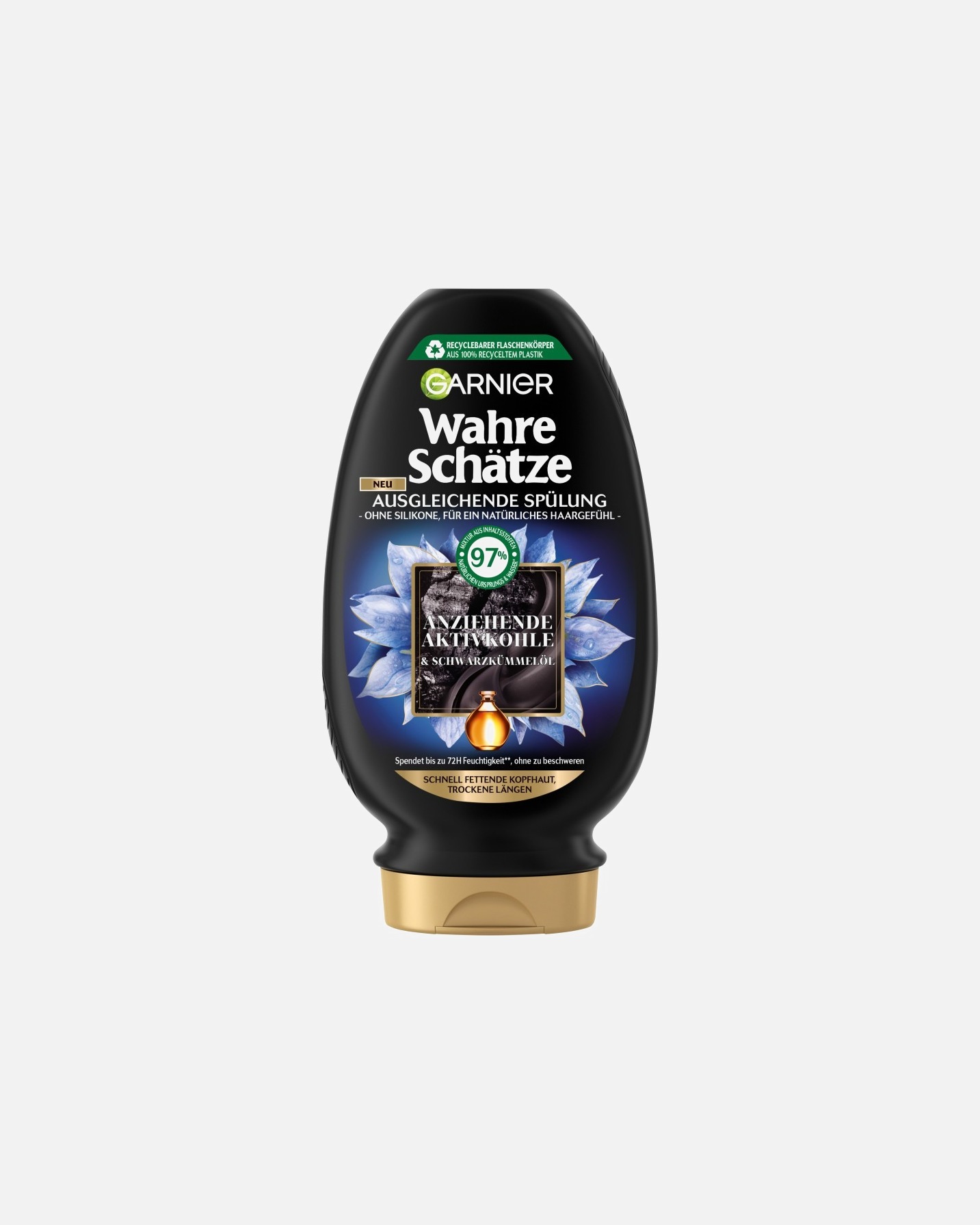 Conditioner für Unisex Garnier Wahre Schätze Ausgleichende Spülung Aktivkohle 200 ml