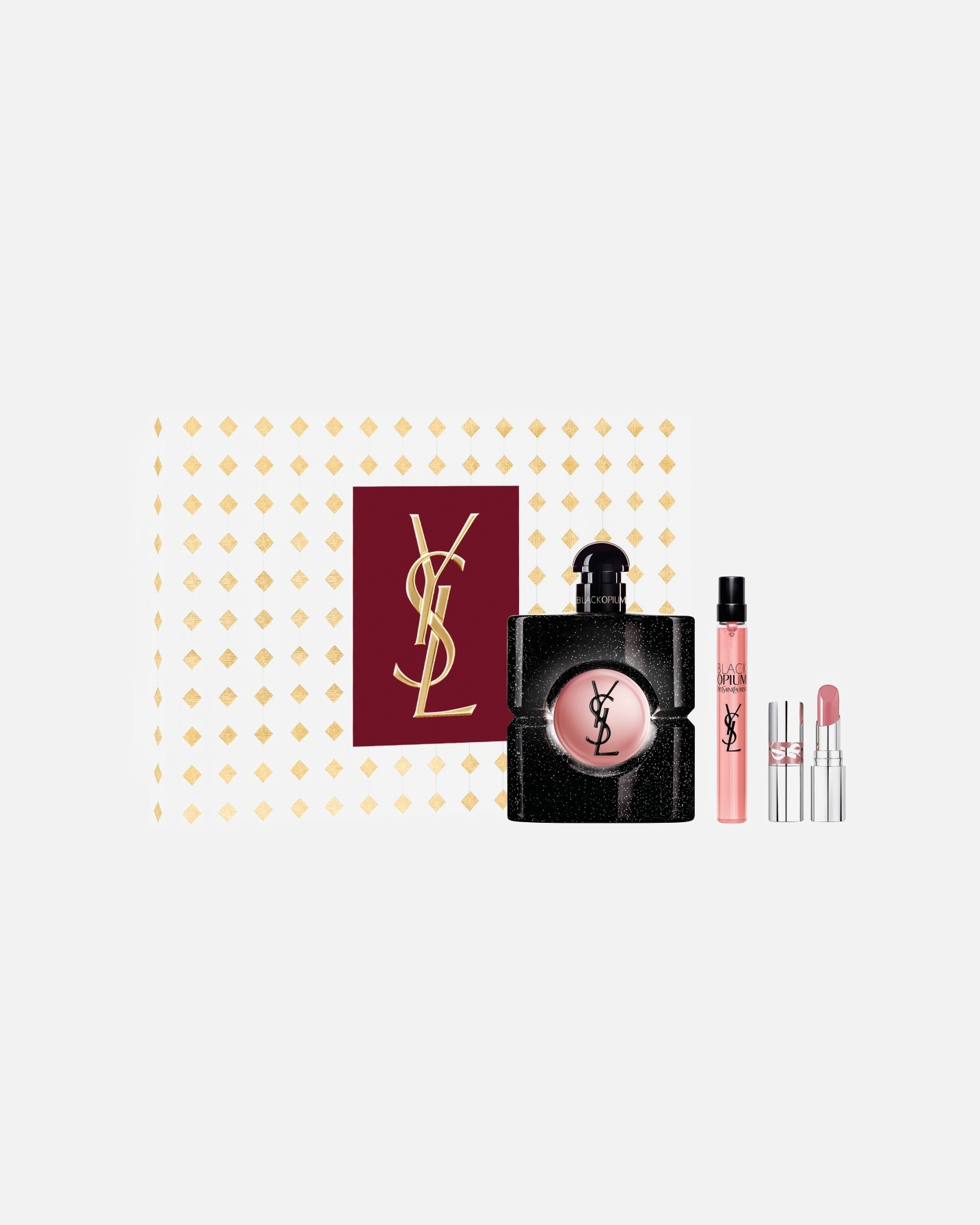 Duftset für Weiblich Yves Saint Laurent Black Opium Eau de Parfum 90 ml + 10 ml + Mini Loveshine 1 Stück