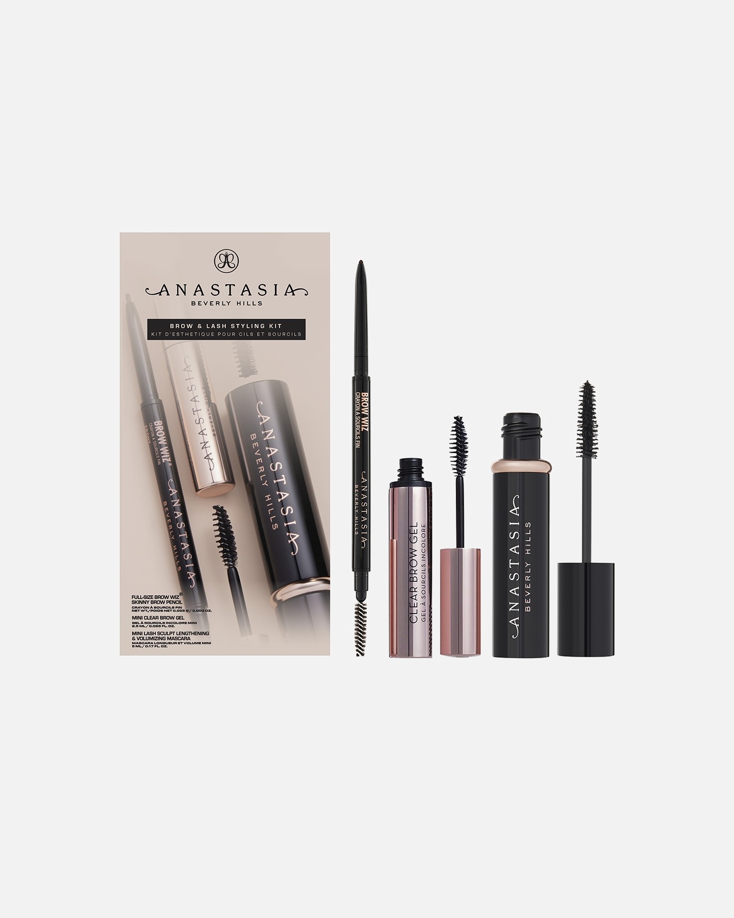 Augenbrauen Make-up Set für Unisex Anastasia Beverly Hills Brow & Lash Styling Kit Soft Brown