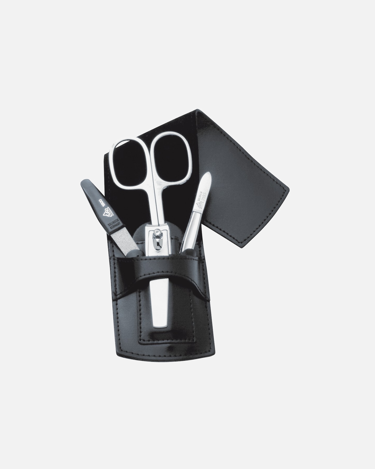 Nagelpflegeset für Unisex ERBE Maniküre Set "Pocket", schwarz, 4-tlg. 1 Stück