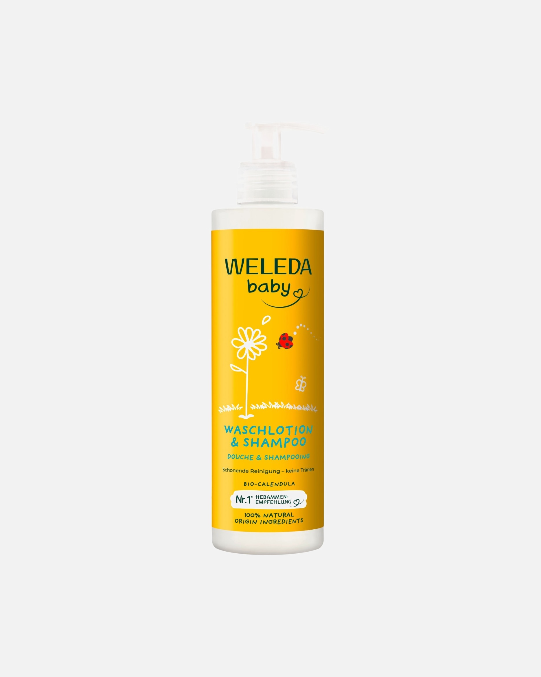 Babyshampoo für Unisex Weleda Calendula Waschlotion & Shampoo 400 ml