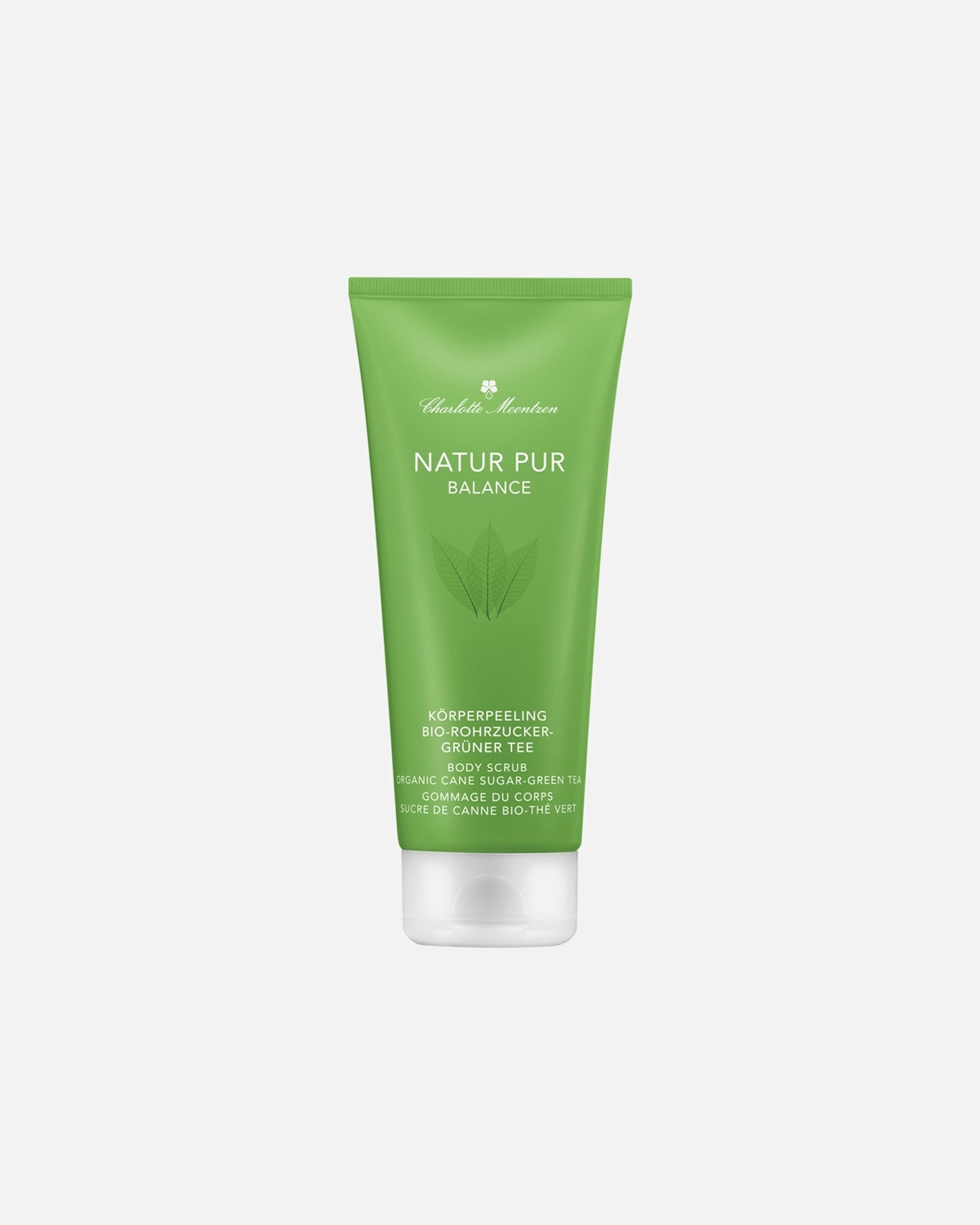 Körperpeeling für Weiblich Charlotte Meentzen Natur Pur Balance Körperpeeling Bio-Rohrzucker-Grüner Tee 200 ml