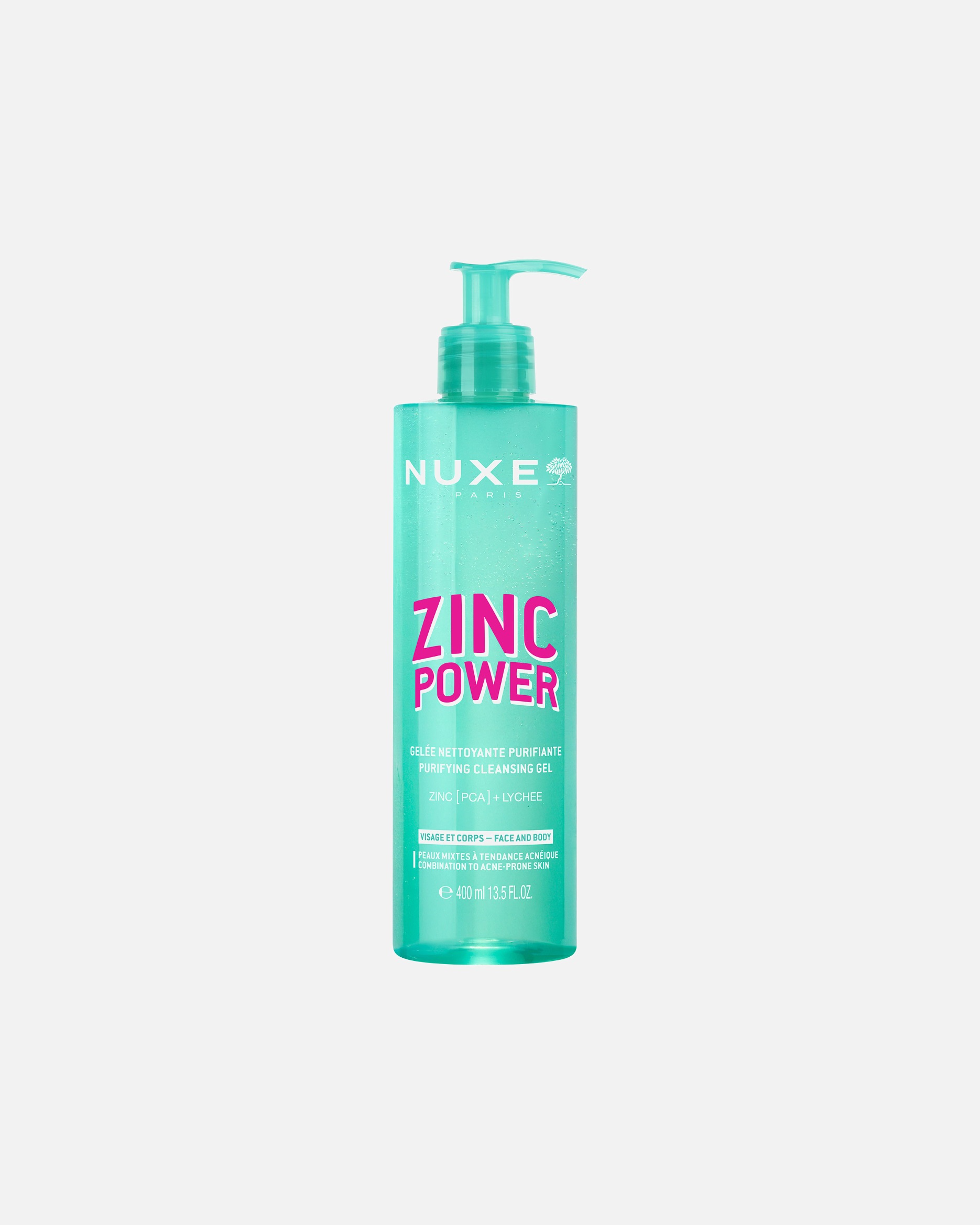 Reinigungsgel für Unisex NUXE Zinc Power Gelée Nettoyante Purifiante 400 ml