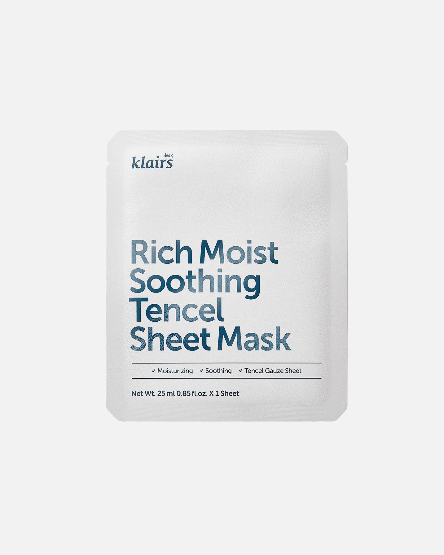 Tuchmaske für Unisex Dear Klairs Rich Moist Soothing Tencel Sheet Mask 1 Stück