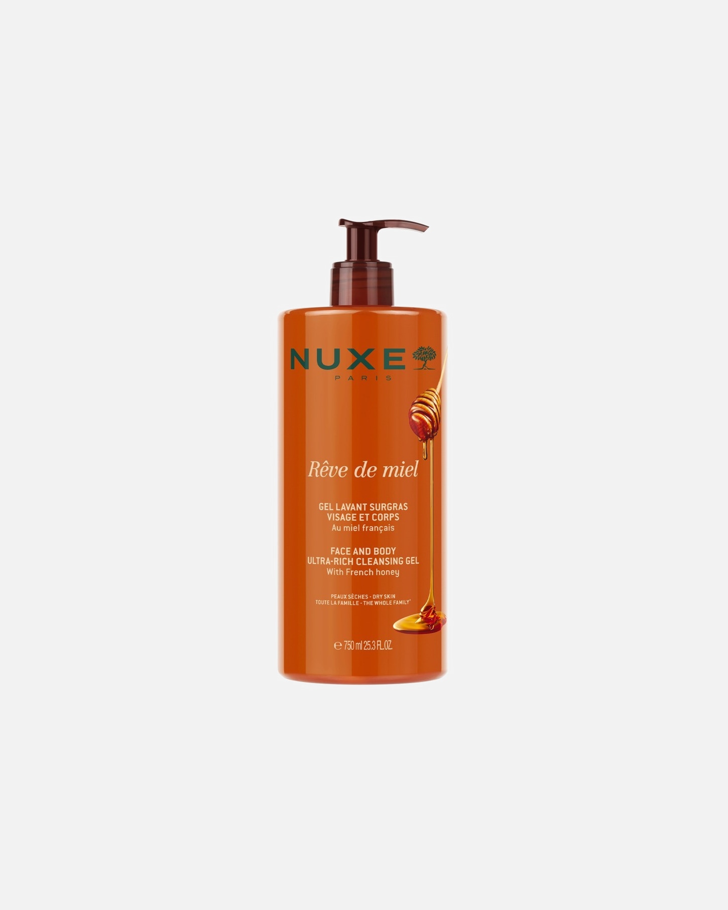 Körpergel für Weiblich NUXE Reve De Miel® für trockene Haut 750 ml