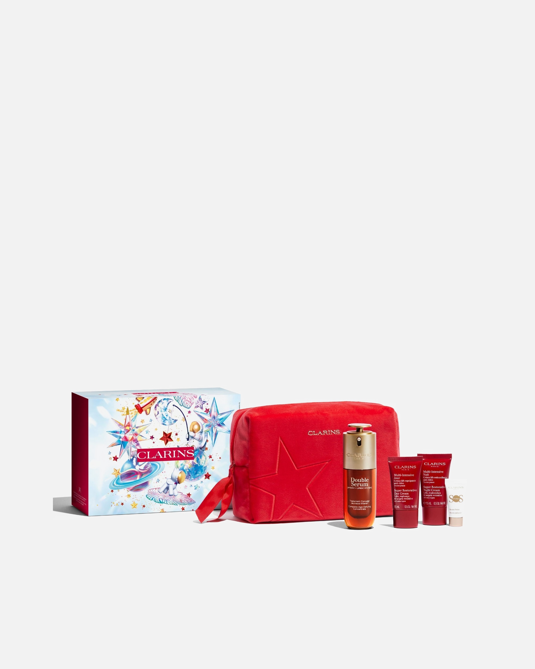 Gesichtspflegeset für Weiblich Clarins Double Serum & Multi-Intensive XMAS-Set 1 Stück