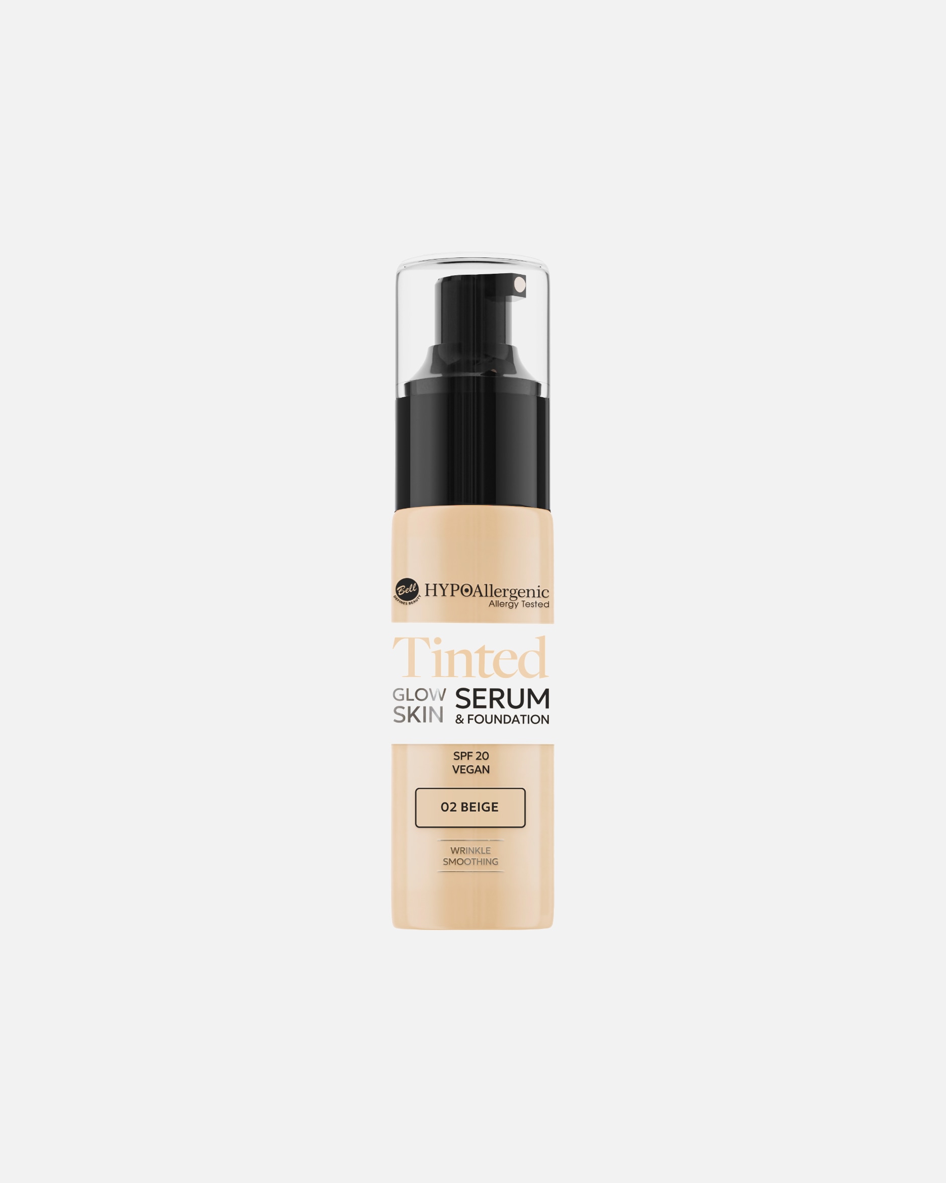 Foundation für Unisex Bell Hypo Allergenic Glow Skin Tinted Serum & 02 Beige 24 Gramm