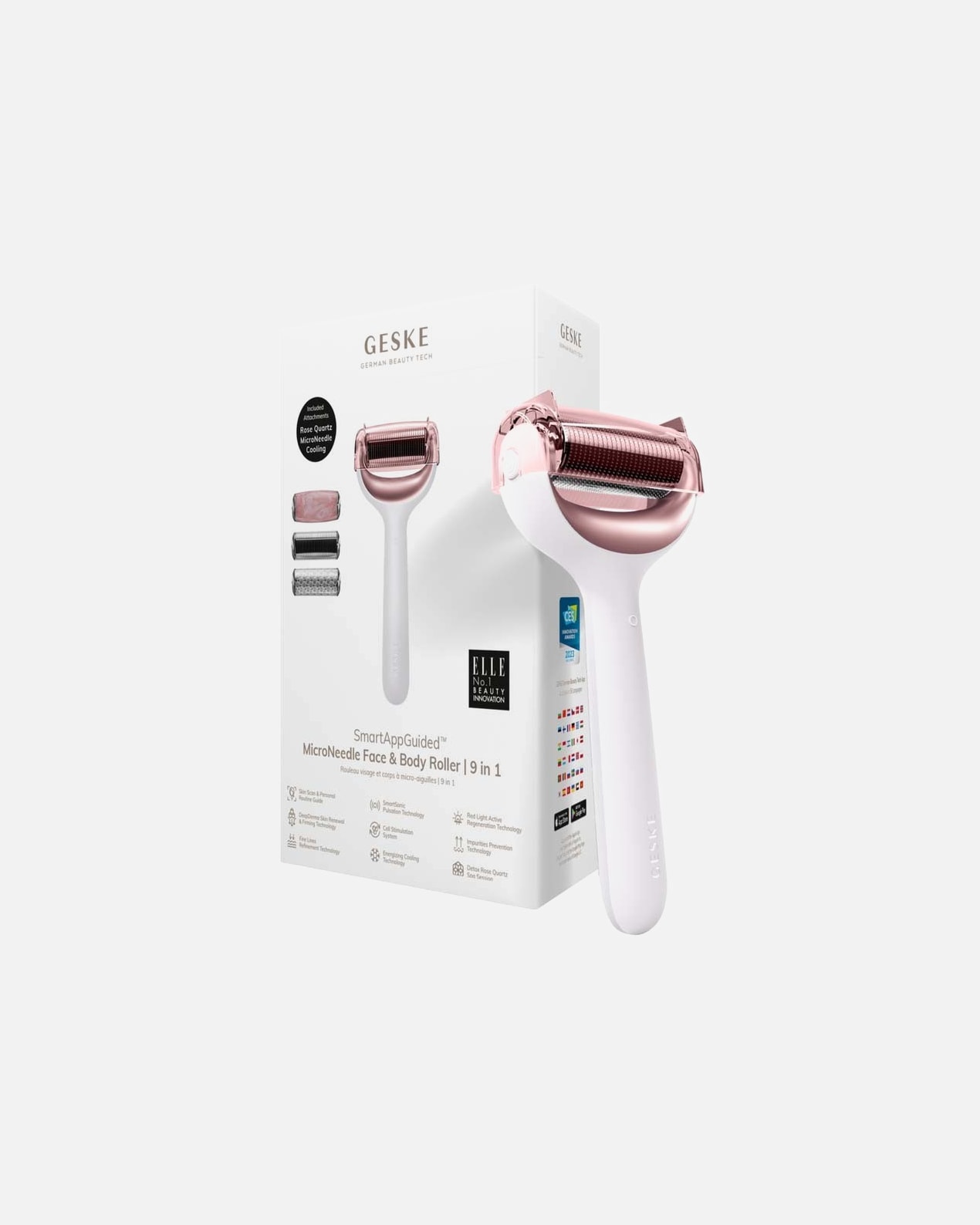 Reinigungsinstrument für Unisex Geske SmartAppGuided™ MicroNeedle Face & Body Roller | 9 in 1 1 Stück