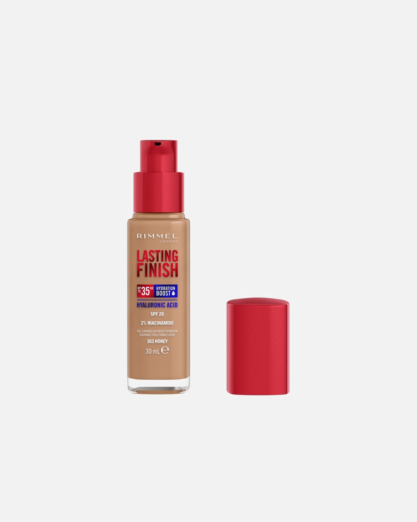 Foundation für Unisex Rimmel London Rimmel Lasting Finish 35h silnie nawilżający i długotrwale kryjący podkład do twarzy z filtrem SPF20 nr 050 Fair Porcelain 30 ml
