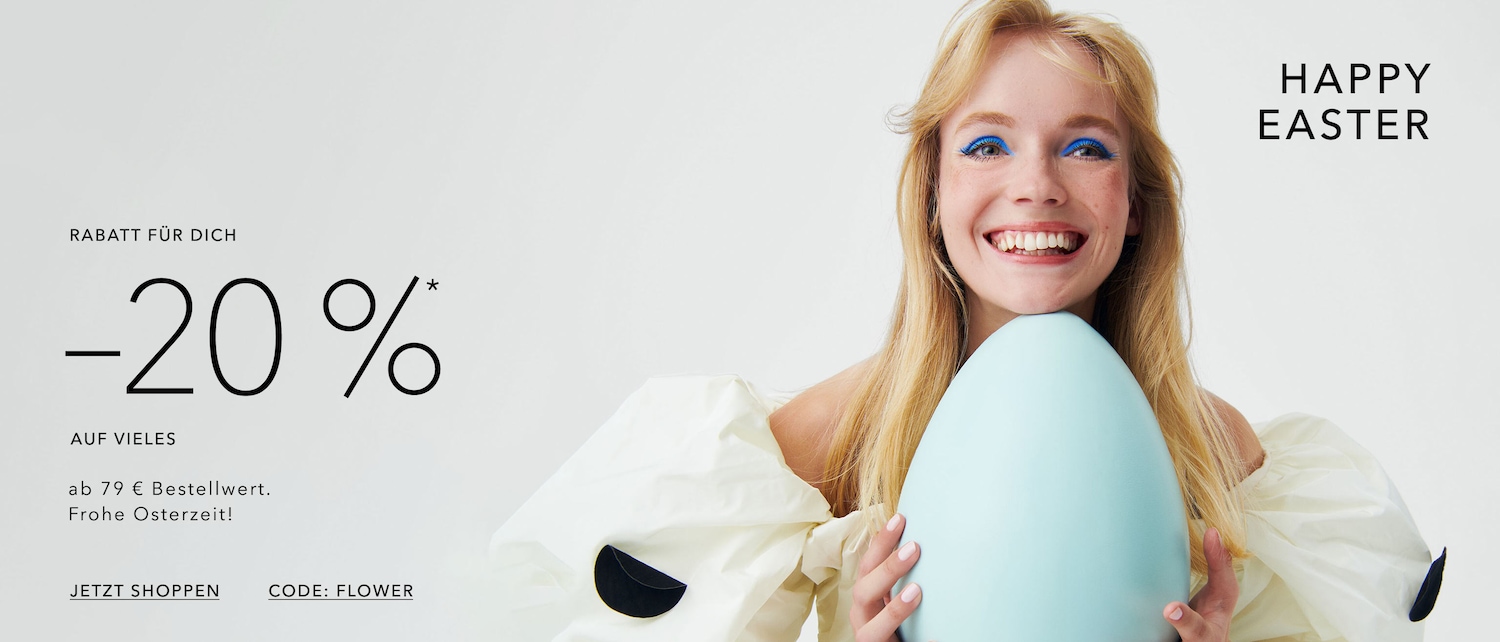 Fröhliche Ostern! Entdecke jetzt viele Artikel mit 20% Rabatt ab 79€ Bestellwert mit dem Code FLOWER.
