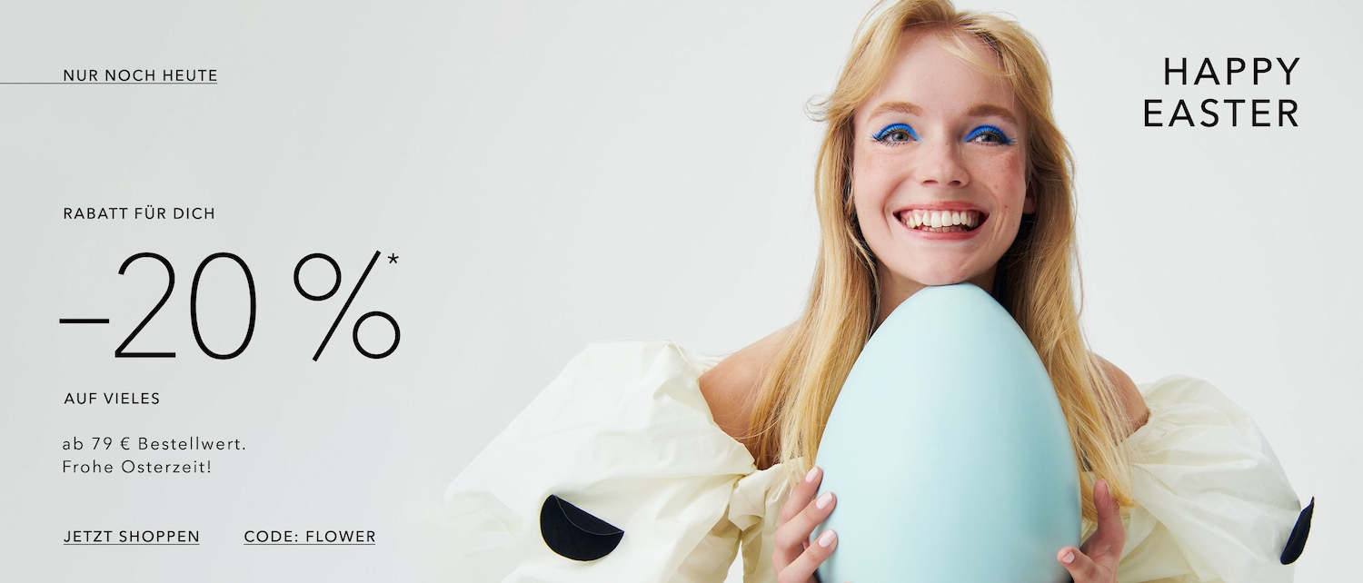 Fröhliche Ostern! Nur noch heute gibt es 20% Rabatt auf viele Artikel ab einem Bestellwert von 79 €. Jetzt mit dem Code FLOWER shoppen!