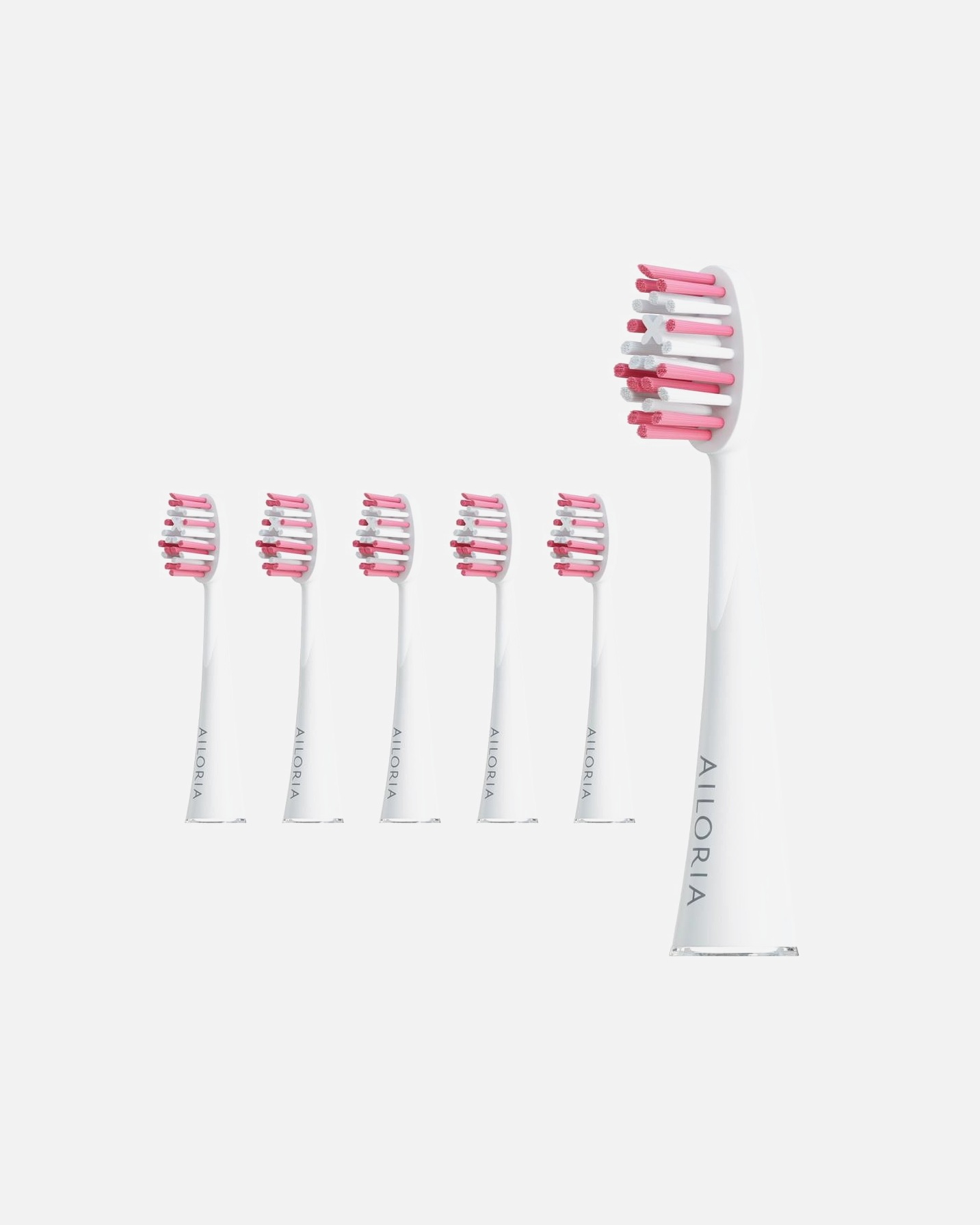 Ersatzbürste für Unisex Ailoria Shine Bright Replacement Extra Clean Ersatzbürstenköpfe Weiß 6er Set 1 Stk.