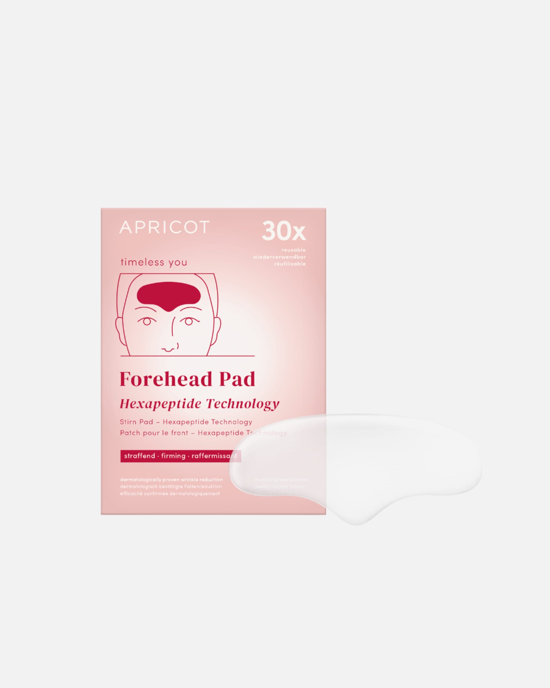Anti-Aging Maske für Unisex Apricot Wiederverwendbares Stirn Pad mit Hexapeptid-Technologie 1 Stück