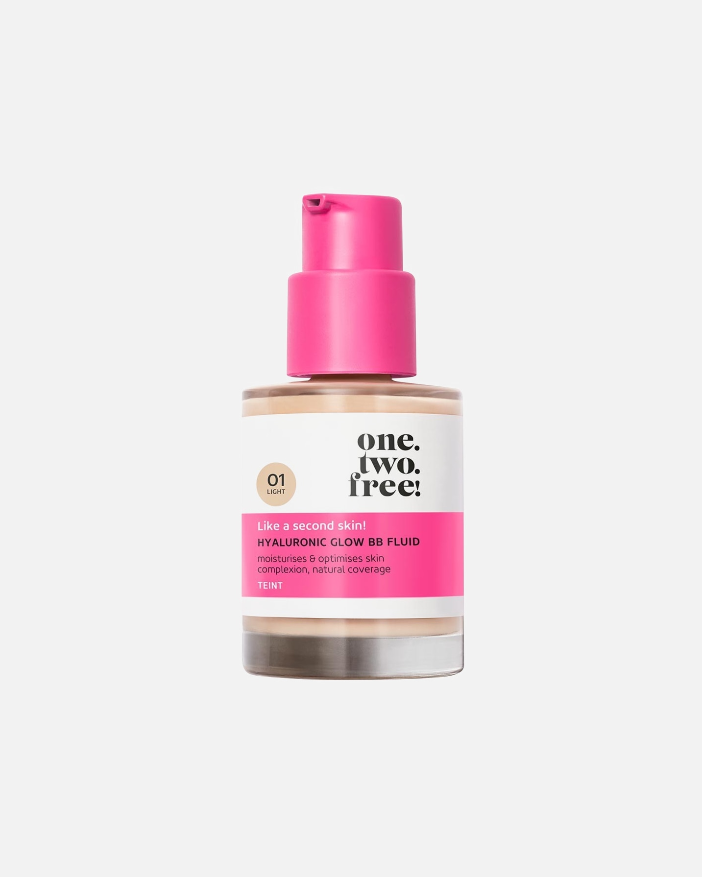 BB Cream für Unisex one. two. free! Step 3: Pflege Hyaluronic Glow BB Fluid 01 - LIGHT