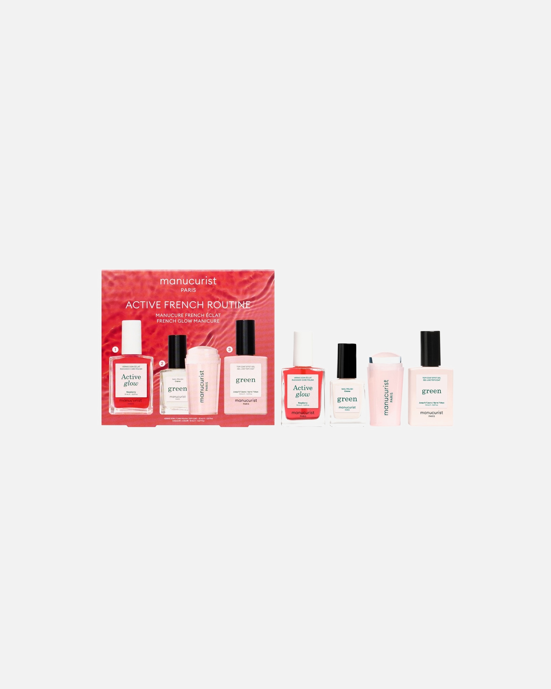 Nagellack-Set für Unisex manucurist Active Easy French Glow 1 Stück