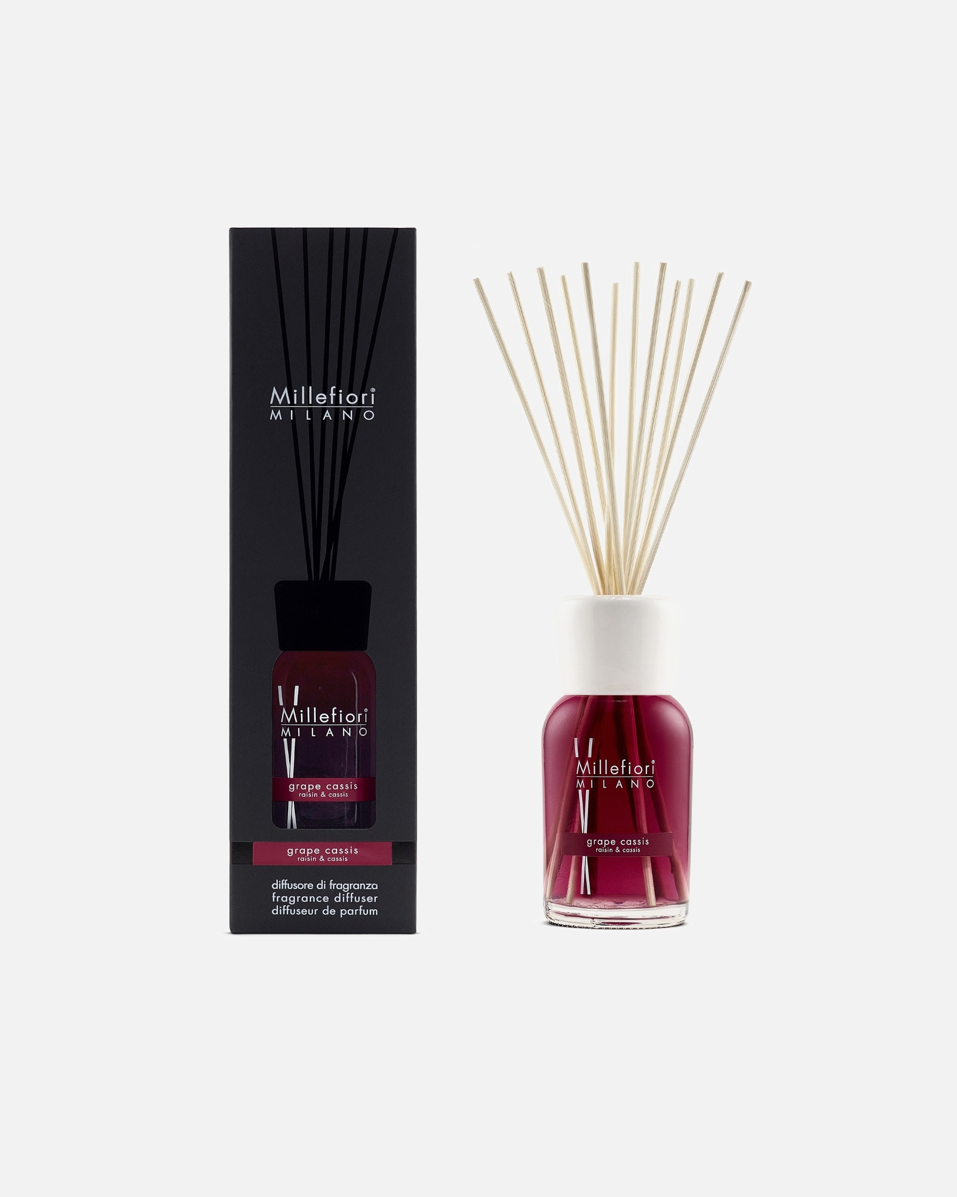 Raumduft für Unisex Millefiori MILANO Reed Diffuser Grape Cassis 500 ml