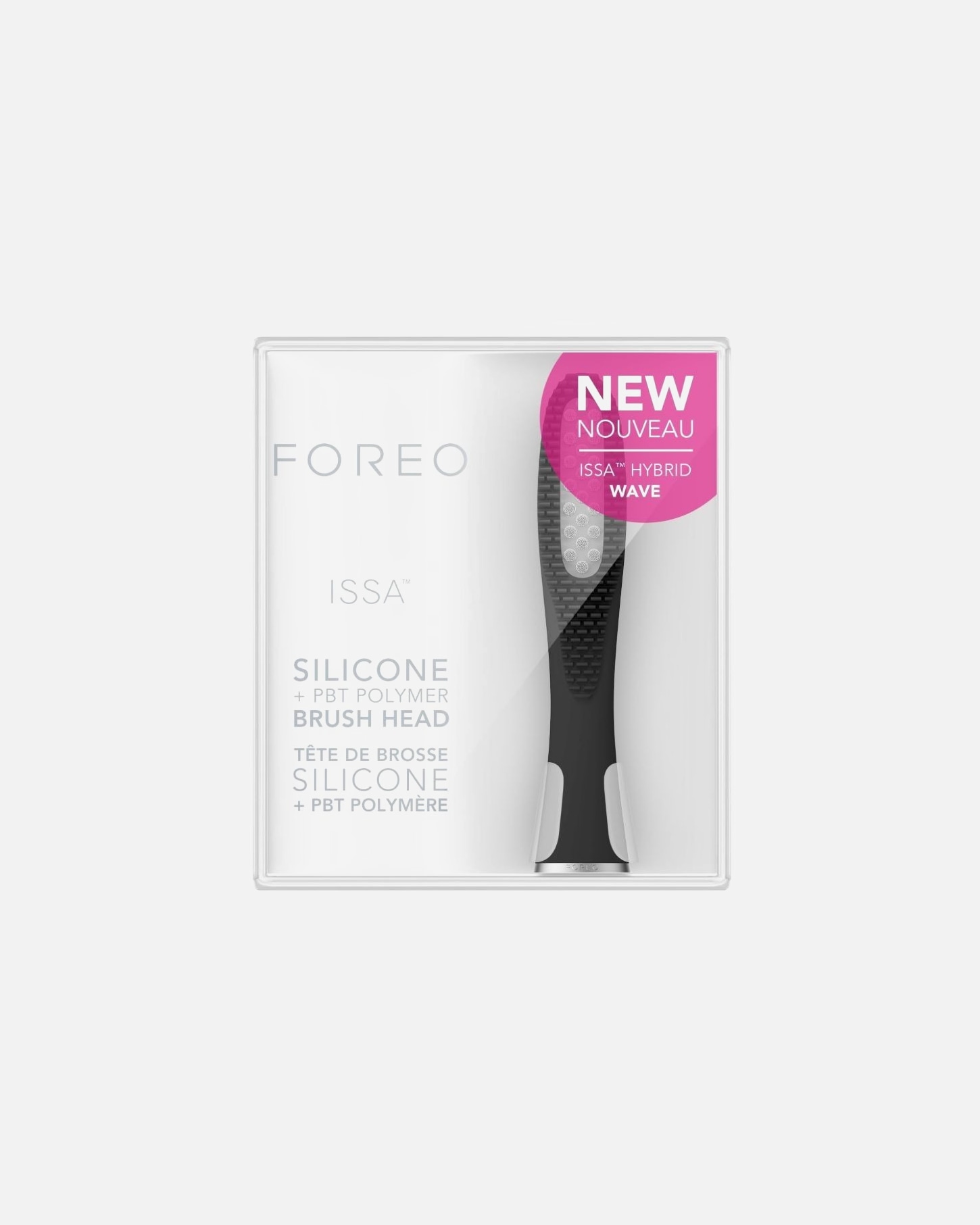 Elektrische Zahnbürste für Unisex FOREO ISSA™ Hybrid Wave Brush Head - Hybrider Ersatzbürstenkopf für ISSA™ Sonic Zahnbürste Black