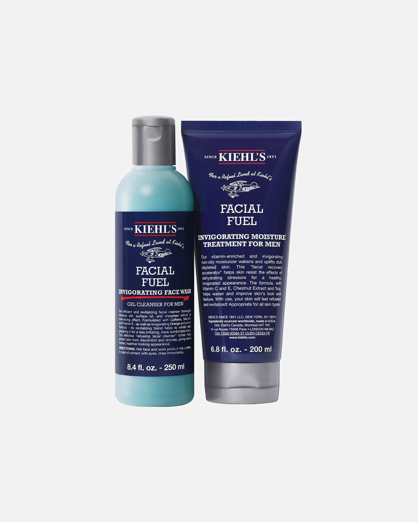 Gesichtsreinigungsset für Männlich Kiehl’s Facial Fuel Wash & Hydrate Kit 1 Stück