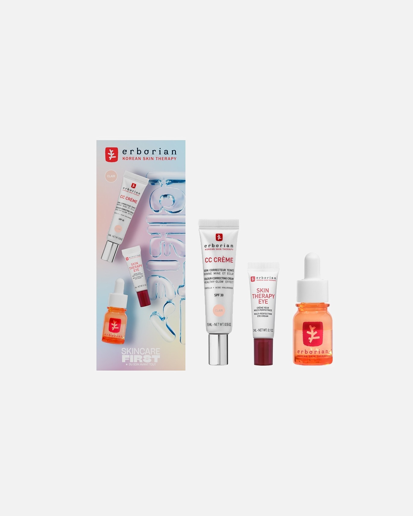 Gesichtspflegeset für Unisex ERBORIAN CC Crème x Skin Therapy - Clair 1 Stück