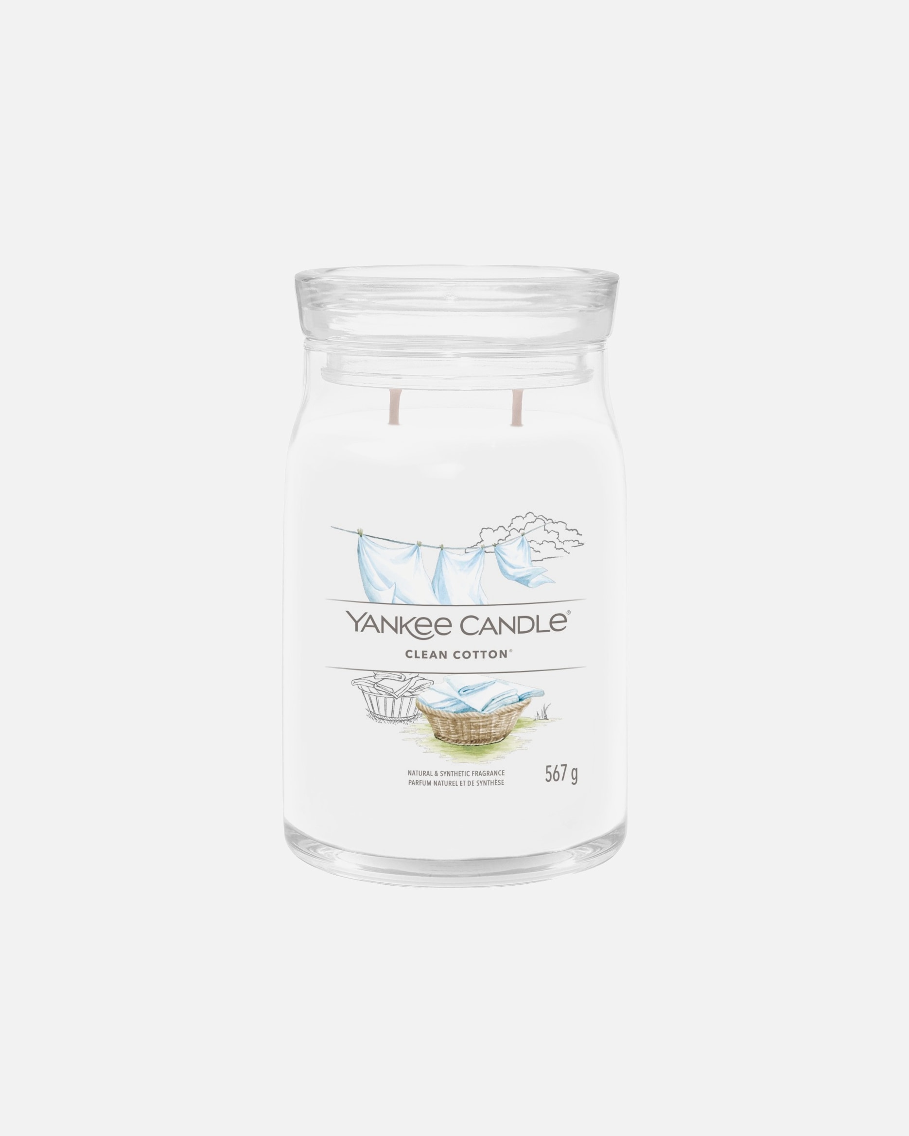Kerze für Unisex YANKEE CANDLE Clean Cotton 567 g - Signature