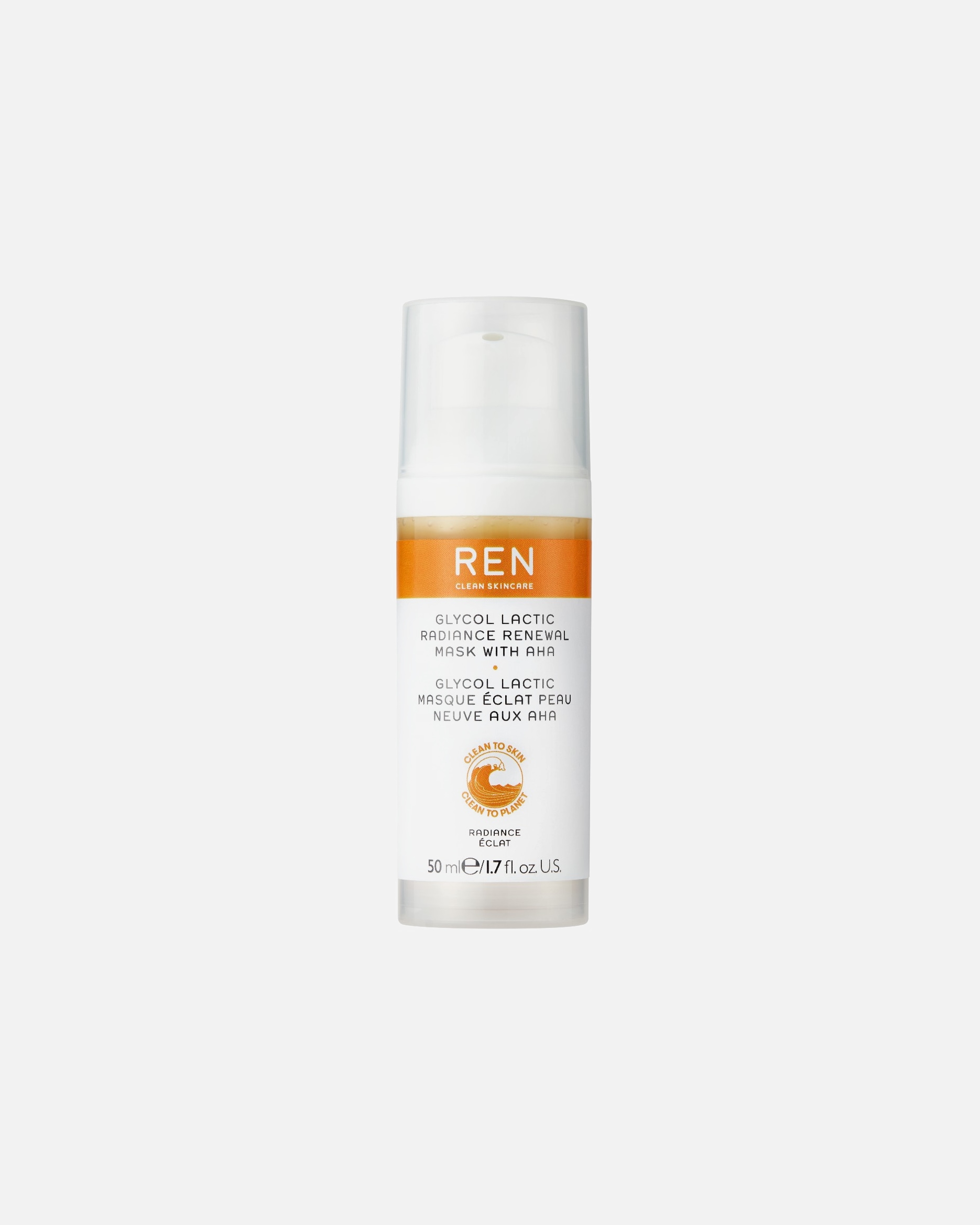 Glow Maske für Unisex Ren Clean Skincare Glycol Lactic Radiance Renewal Mask 50 ml