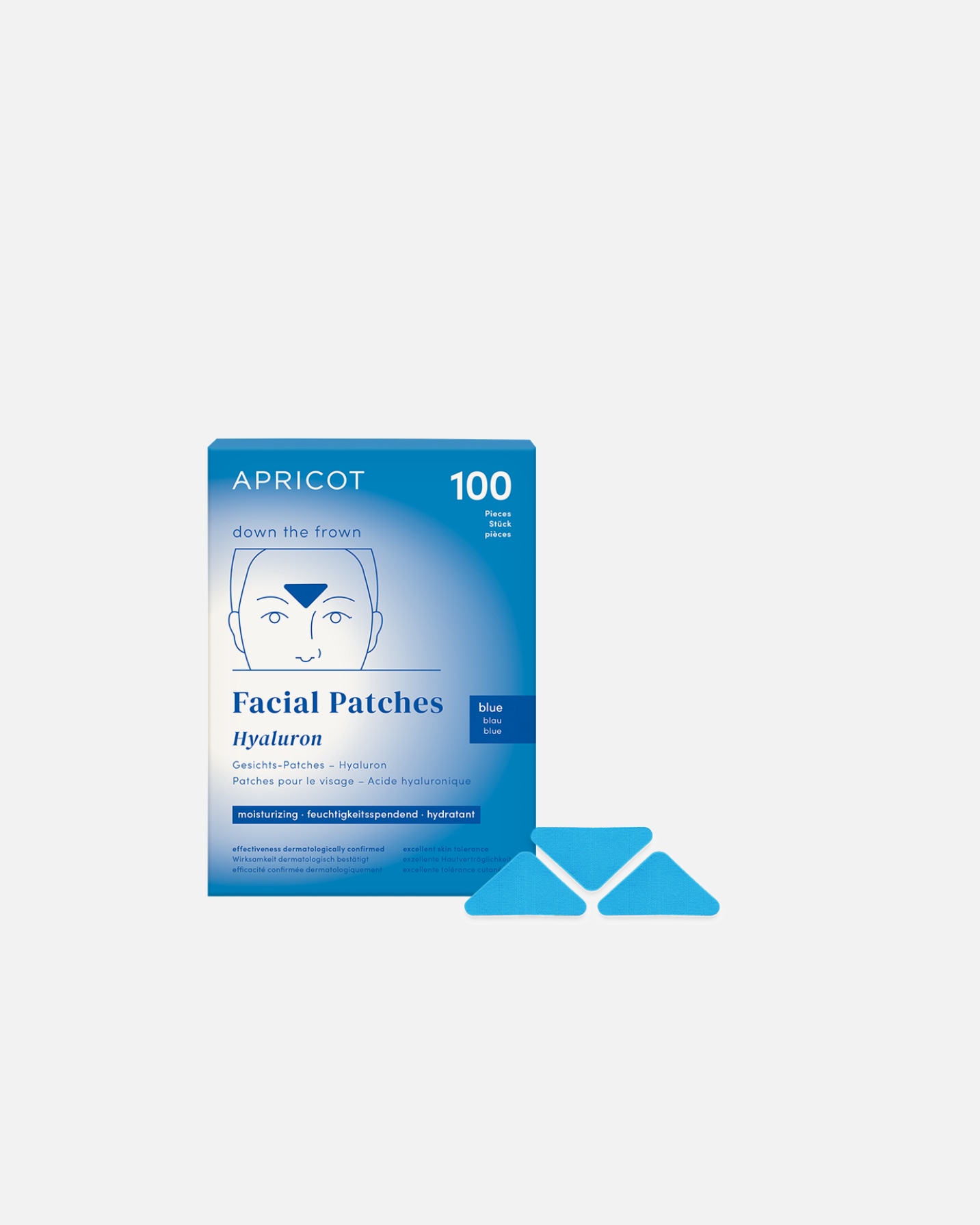 Anti-Aging Maske für Unisex Apricot Gesichts Patches mit Hyaluron - Blau 30 g