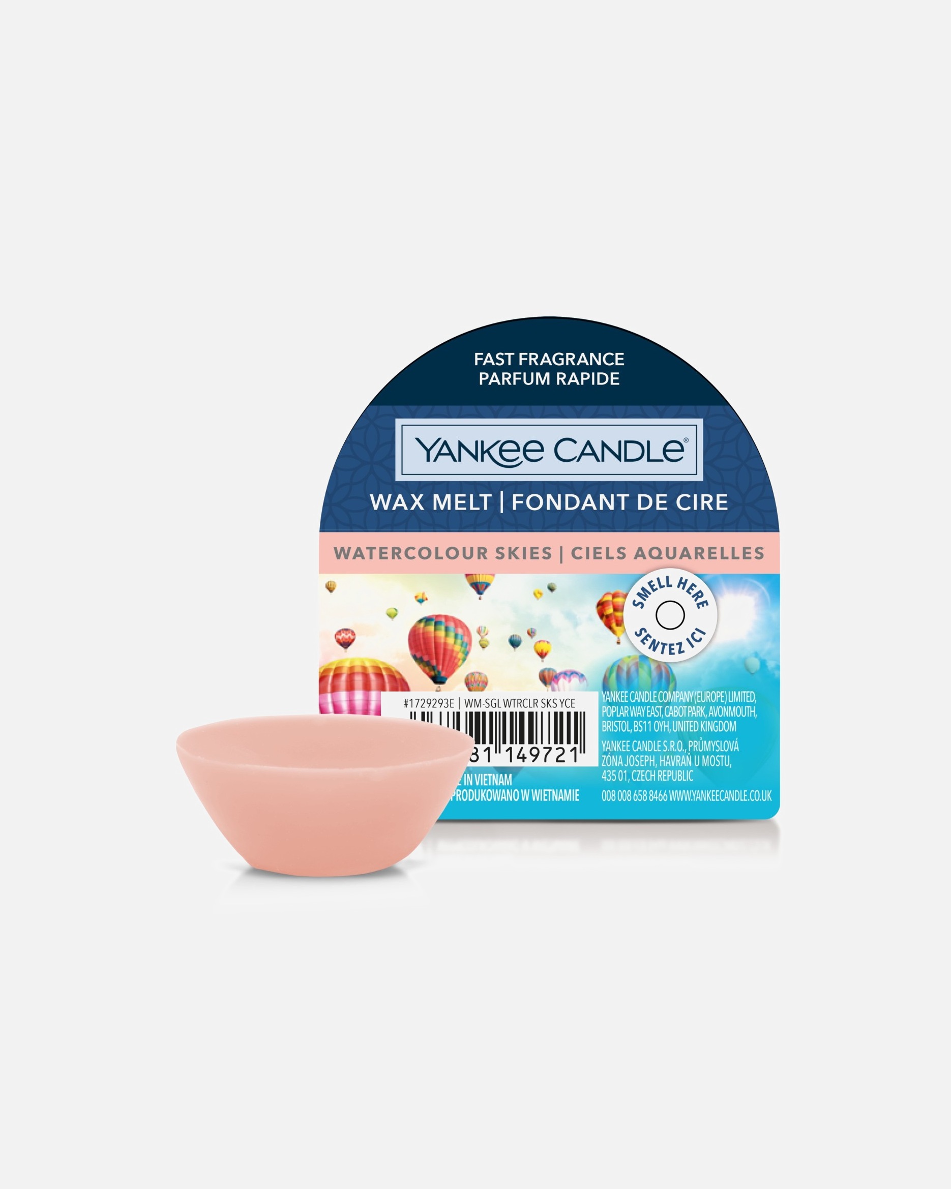 Kerze für Unisex YANKEE CANDLE Wax Melt 61 g - Watercolour Skies