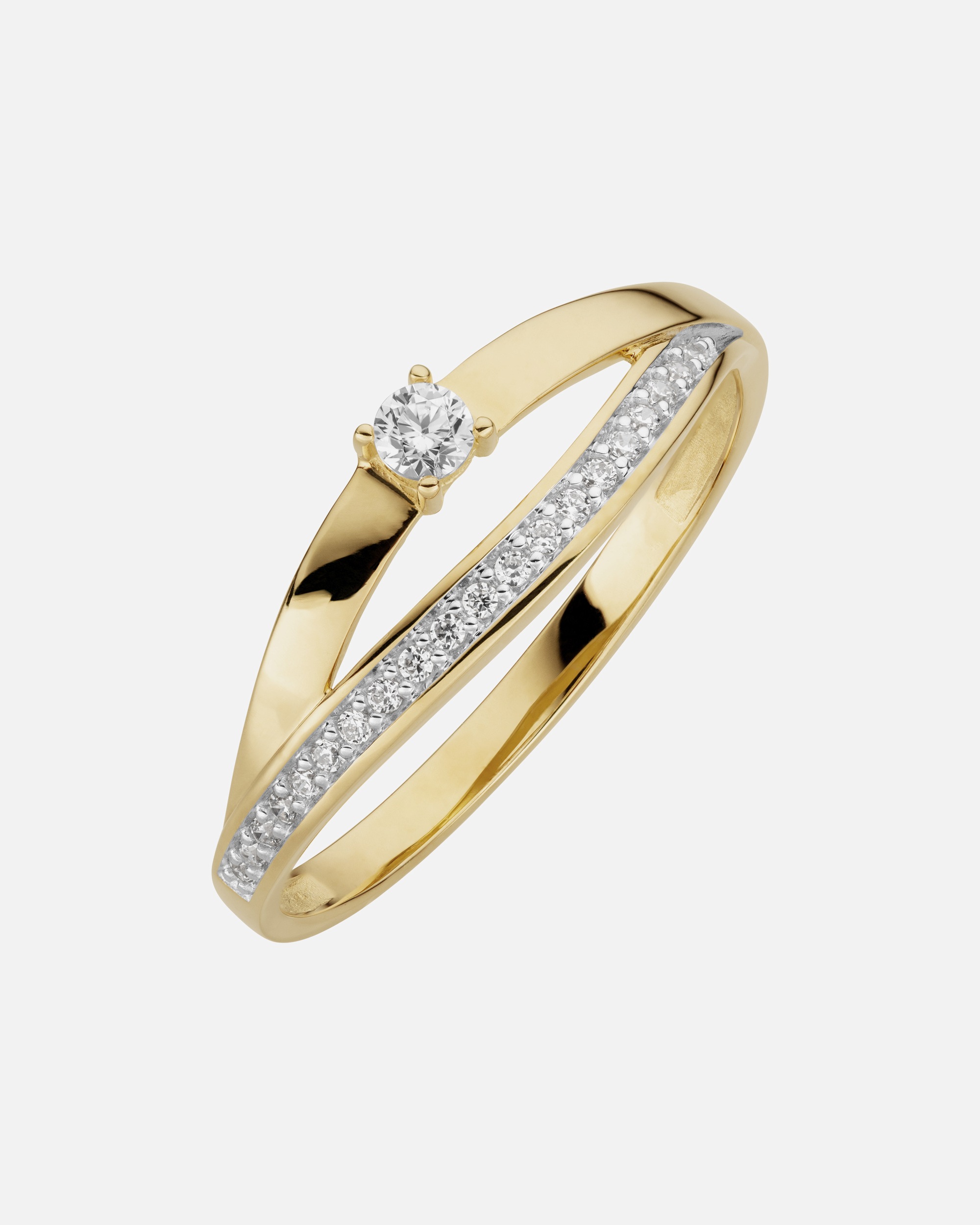 Ring für Weiblich Orolino Ring 333/- Gold Zirkonia weiß 054 (17,2)
