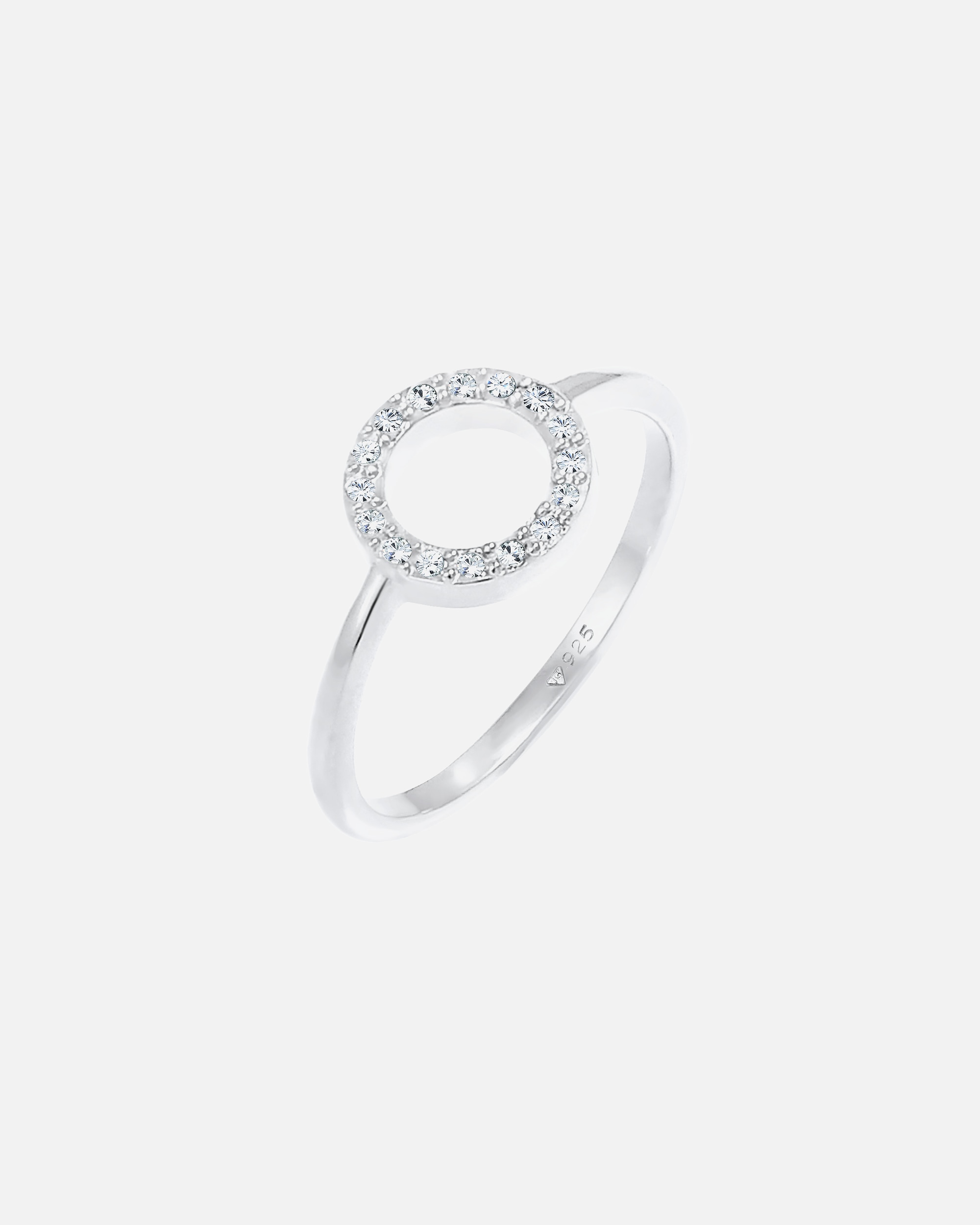 Ring für Weiblich Elli Kreis Geo 925 Silber, mit Kristallen von Swarovski® 52