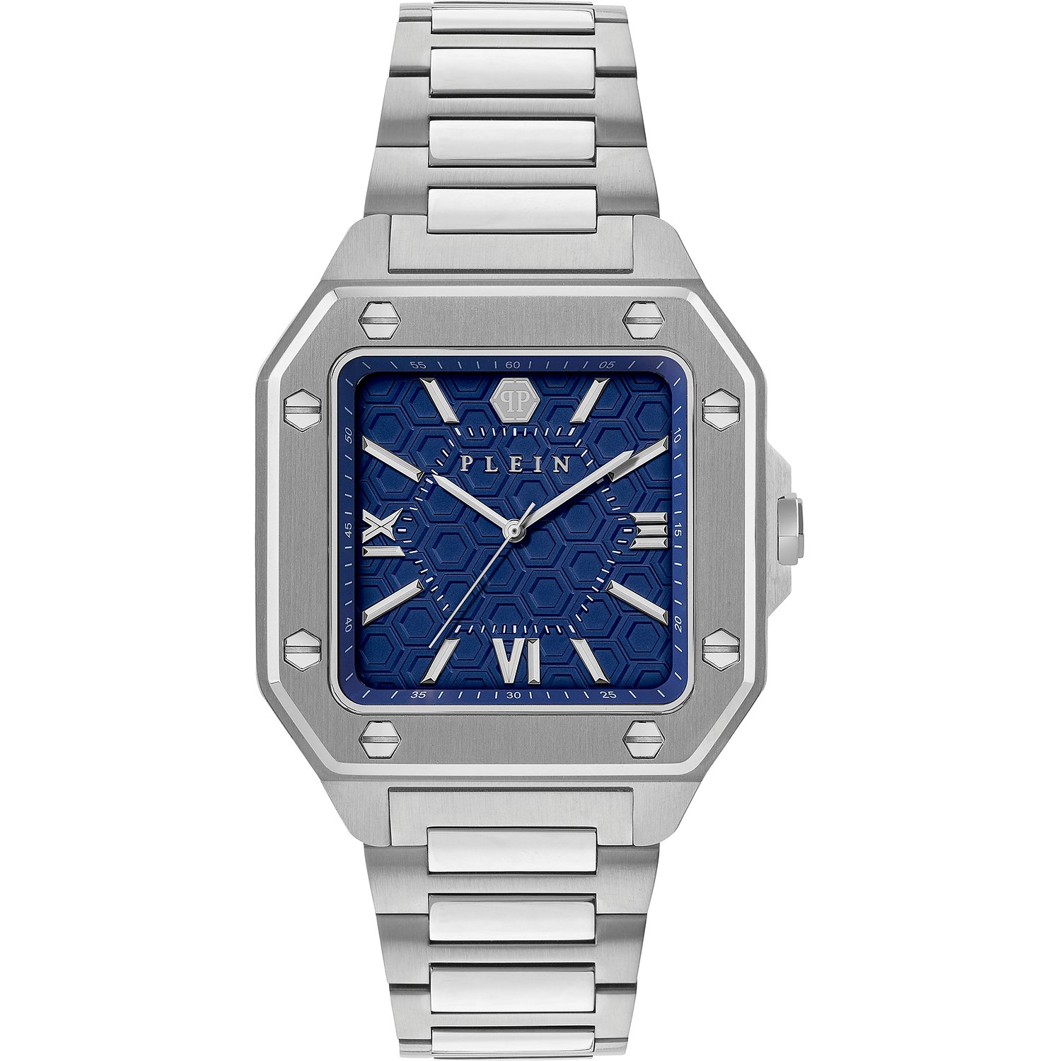blau, silber