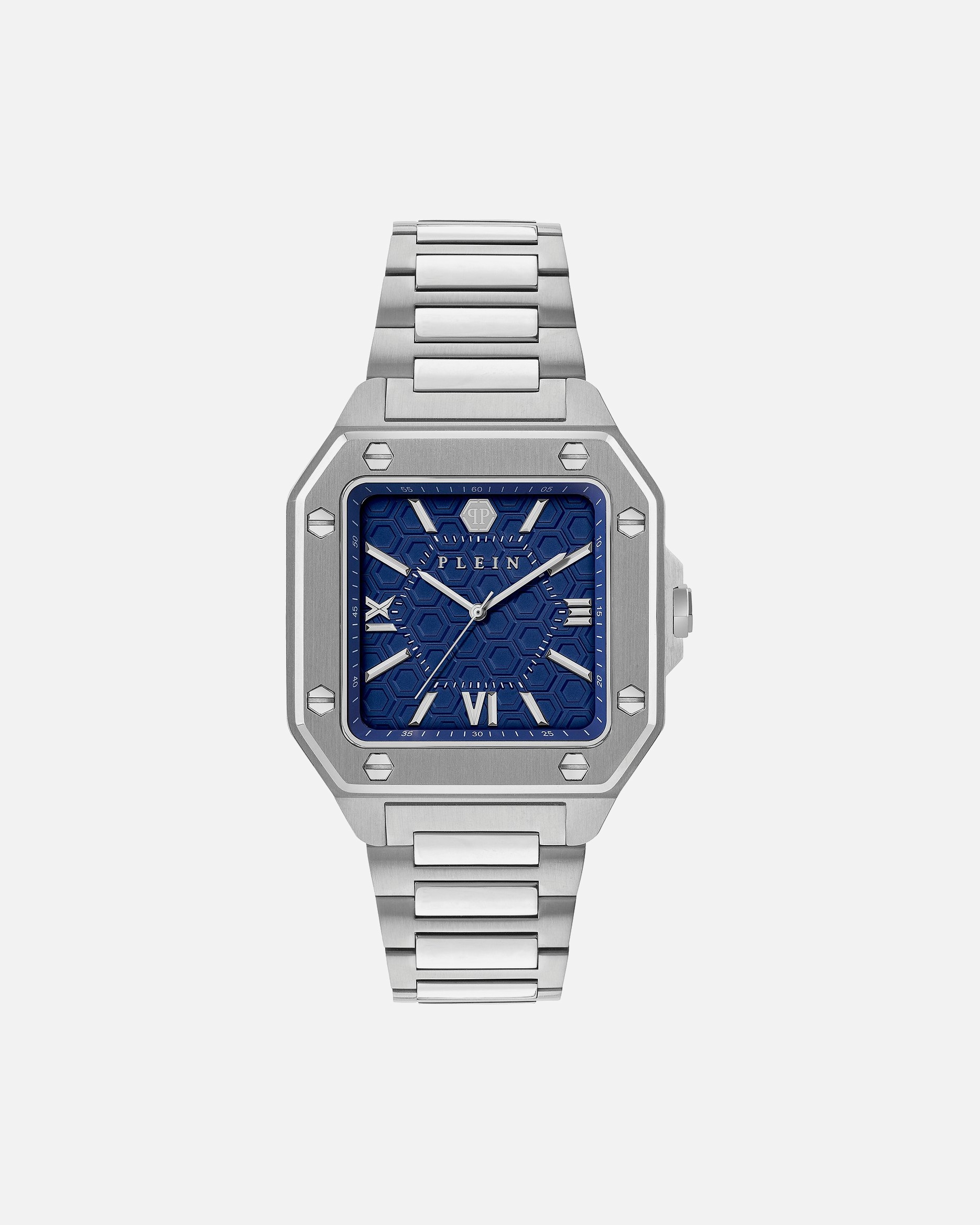 Uhr für Männlich PHILIPP PLEIN Herrenuhr Edelstahl, recycelt blau, silber