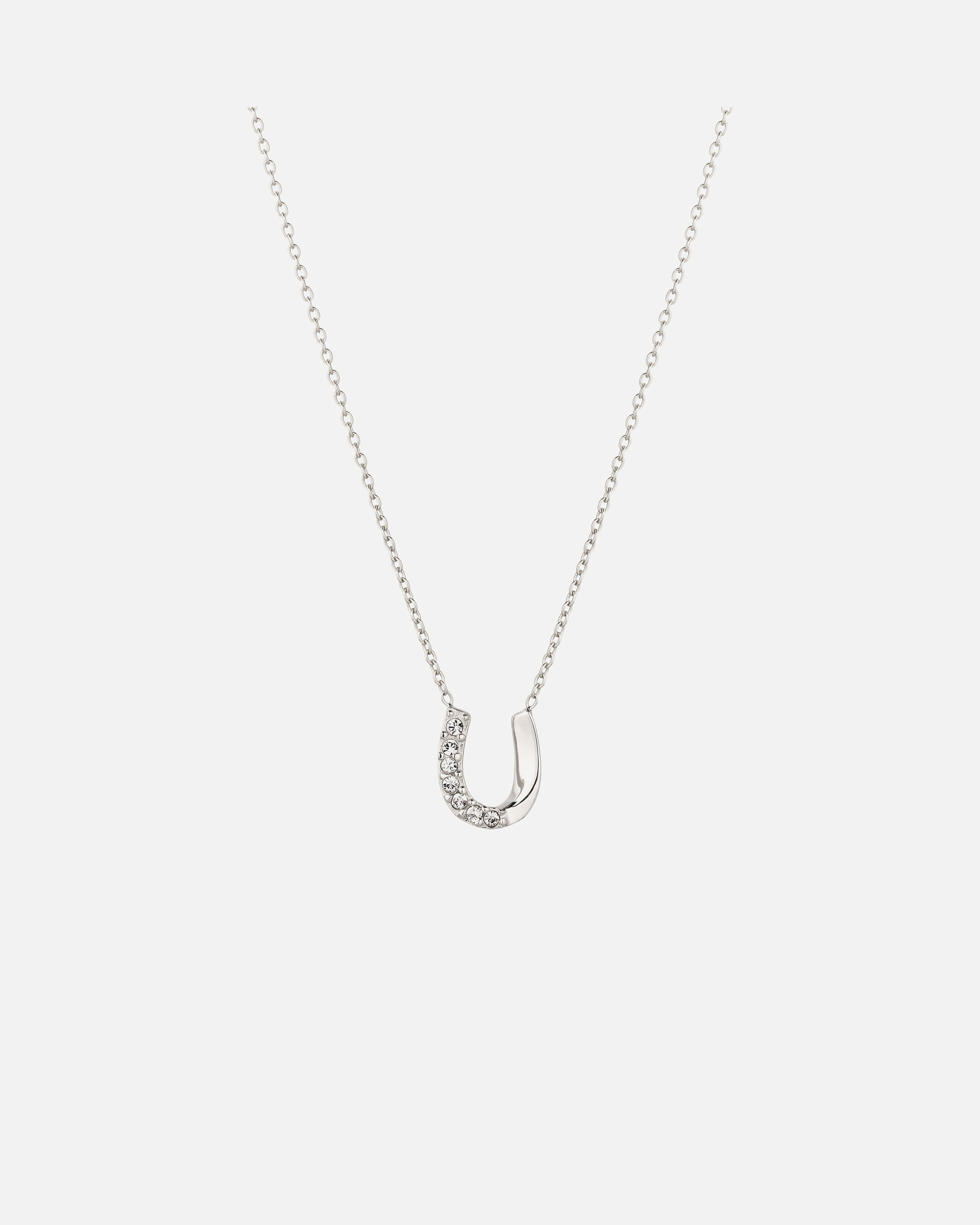 Halskette für Weiblich Elli Hufeisen mit Kristallen von Swarovski® 925 Sterling Silber silberfarben
