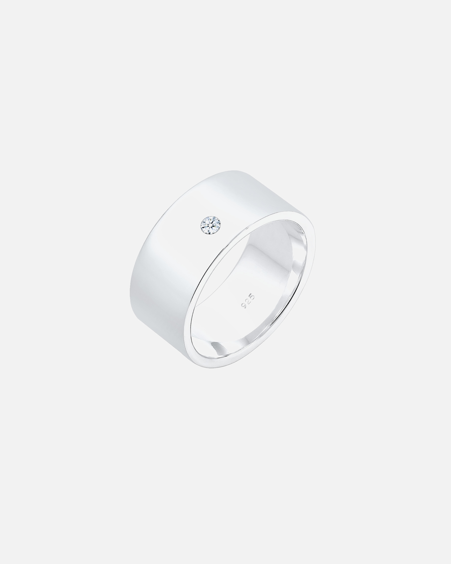 Ring für Weiblich Elli DIAMONDS Bandring Basic Diamant (0.03 ct.) 925 Silber 52