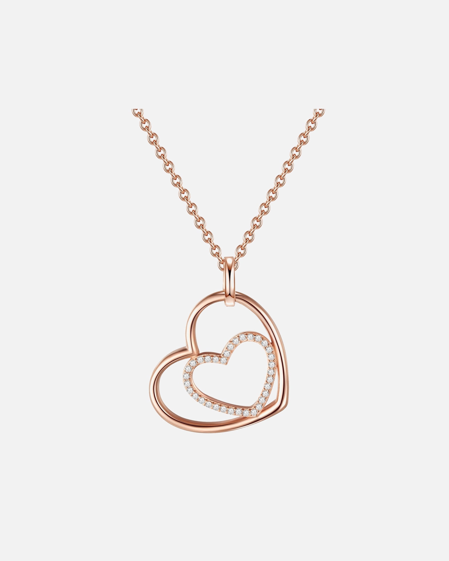 Halskette für Weiblich Rafaela Donata Kette mit Anhänger Rosévergoldet Zirkonia weiß 1 Stück